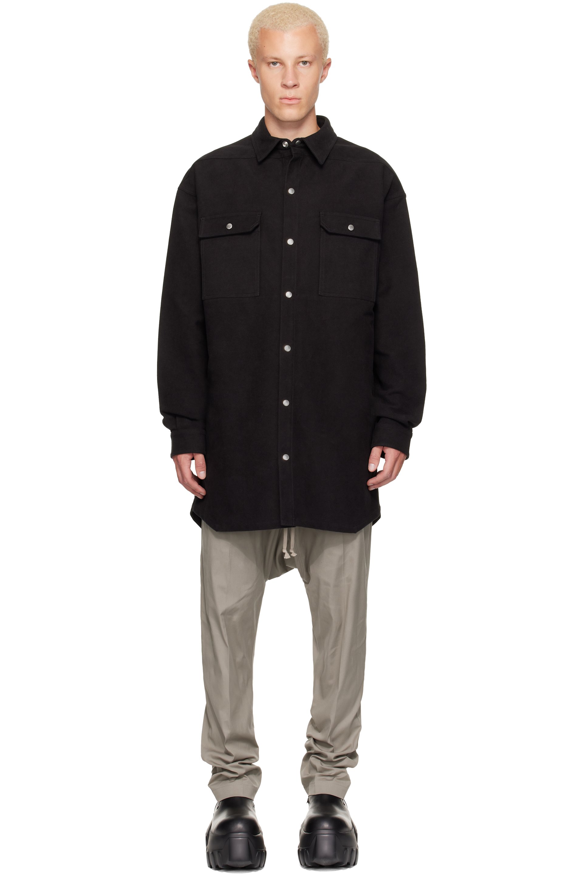 Rick Owens - Black Tower Oversized Outershirt