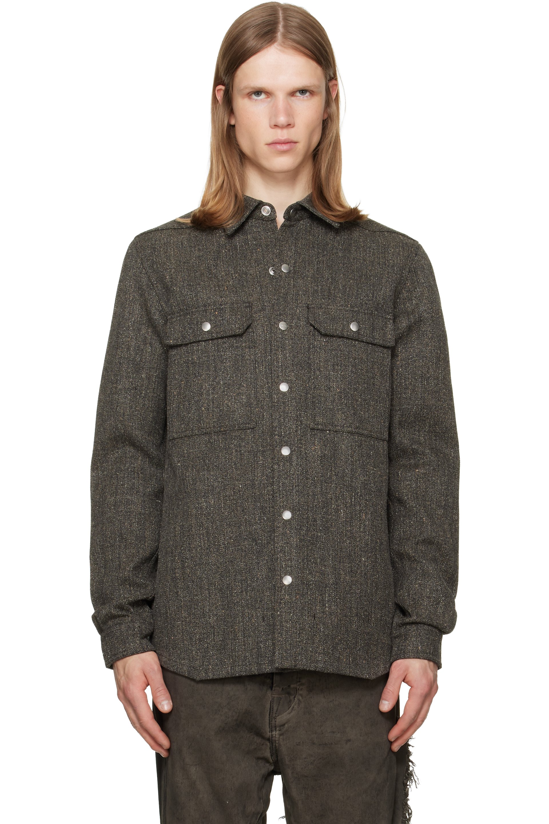 Rick Owens - Gray Tower Overshirt