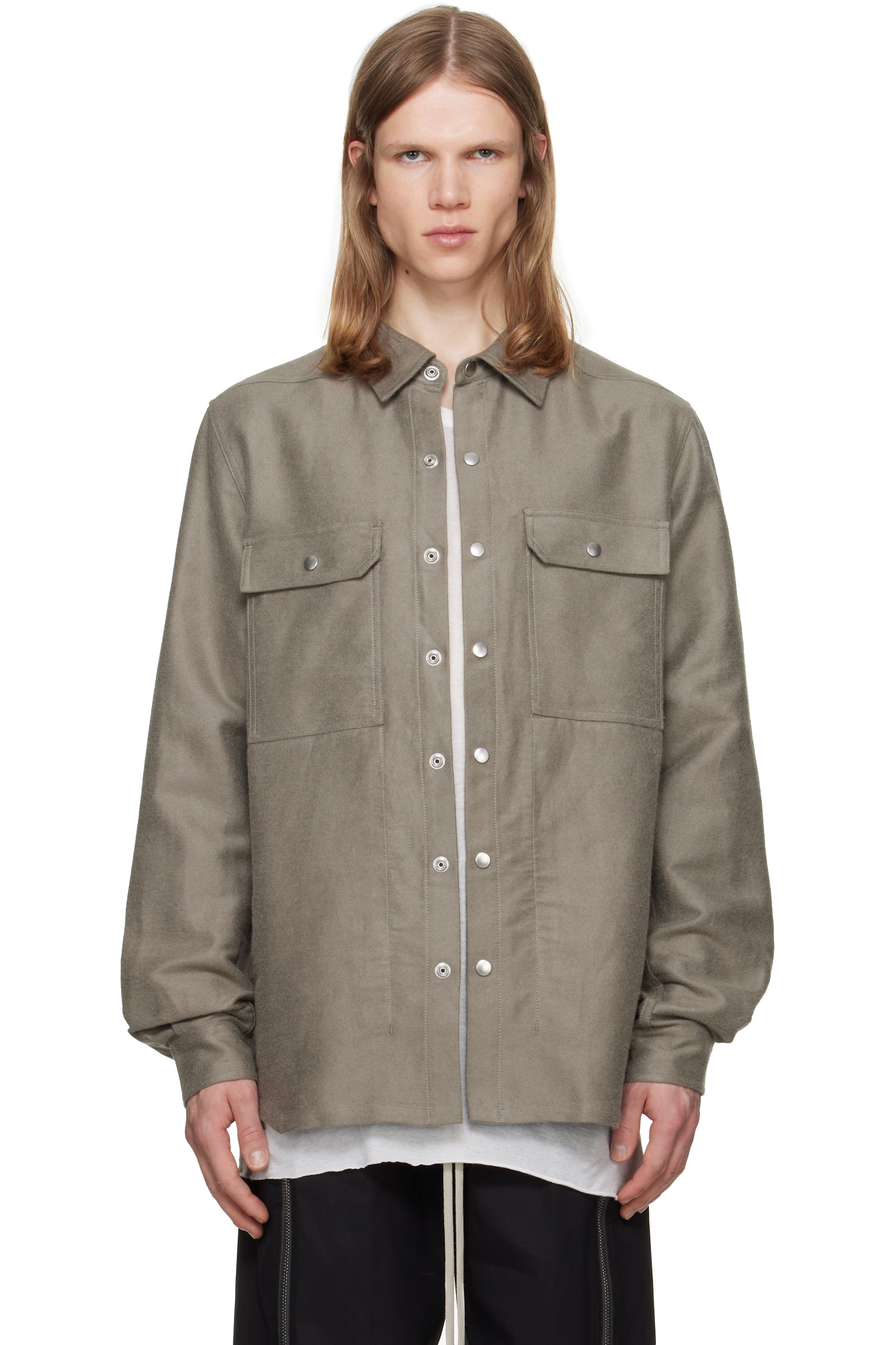 Rick Owens - Taupe Tower Overshirt