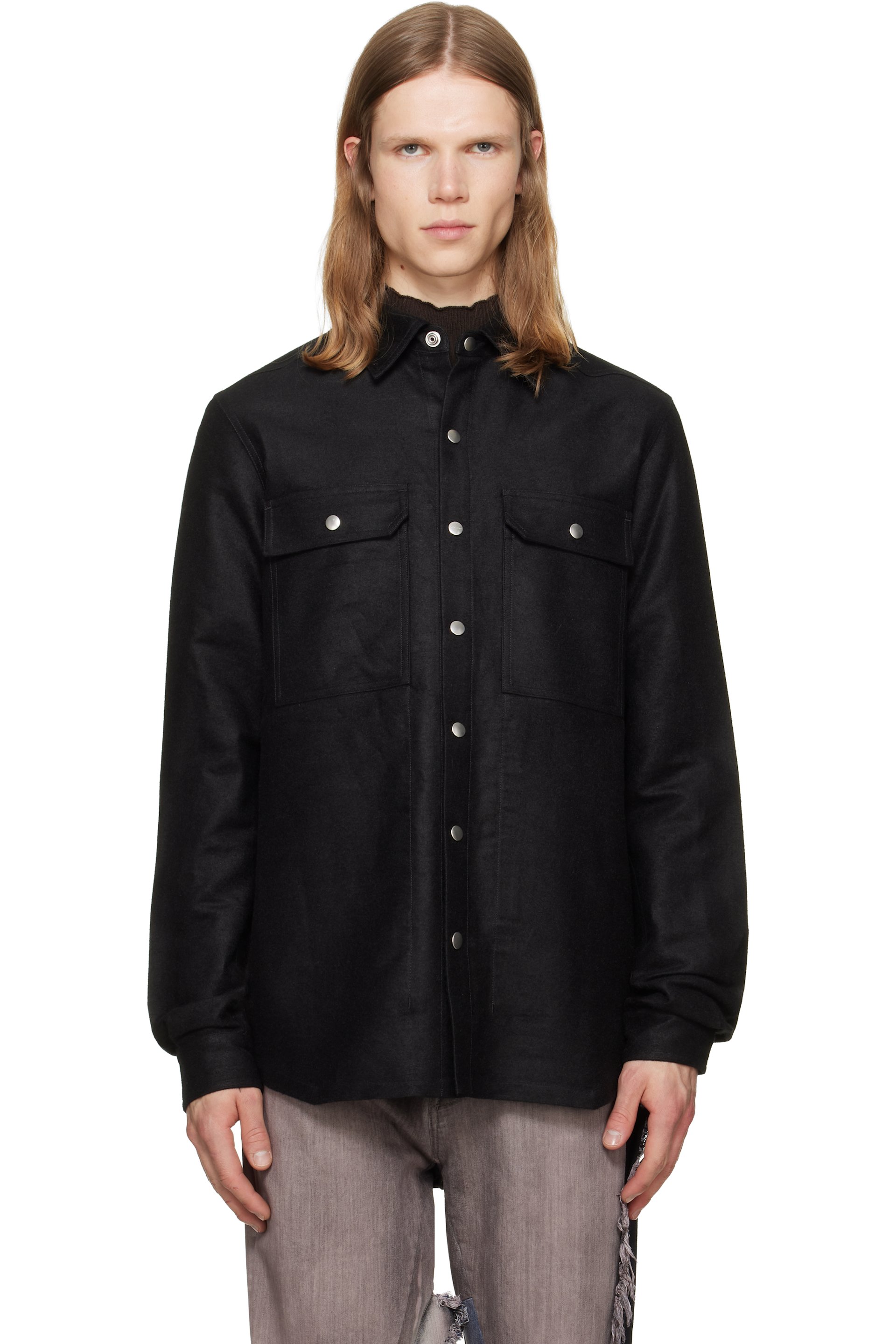 Rick Owens - Black Tower Overshirt