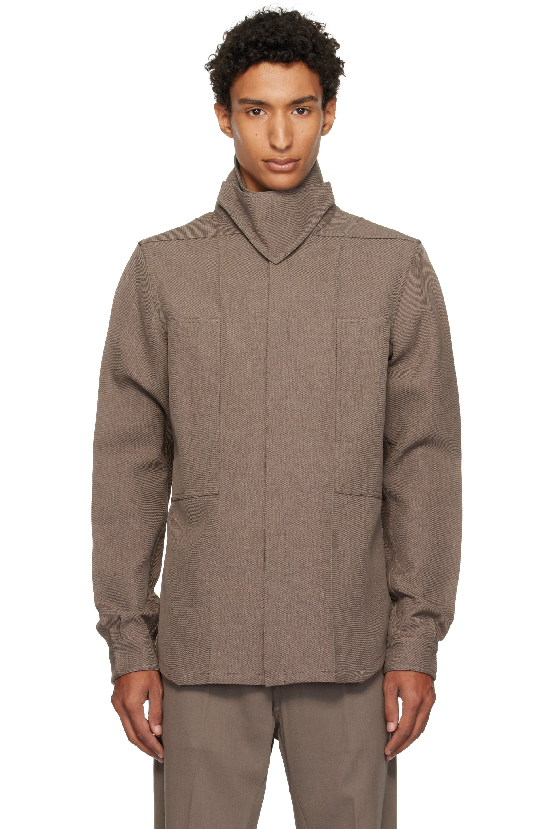 Rick Owens - Taupe Tower Outershirt Jacket