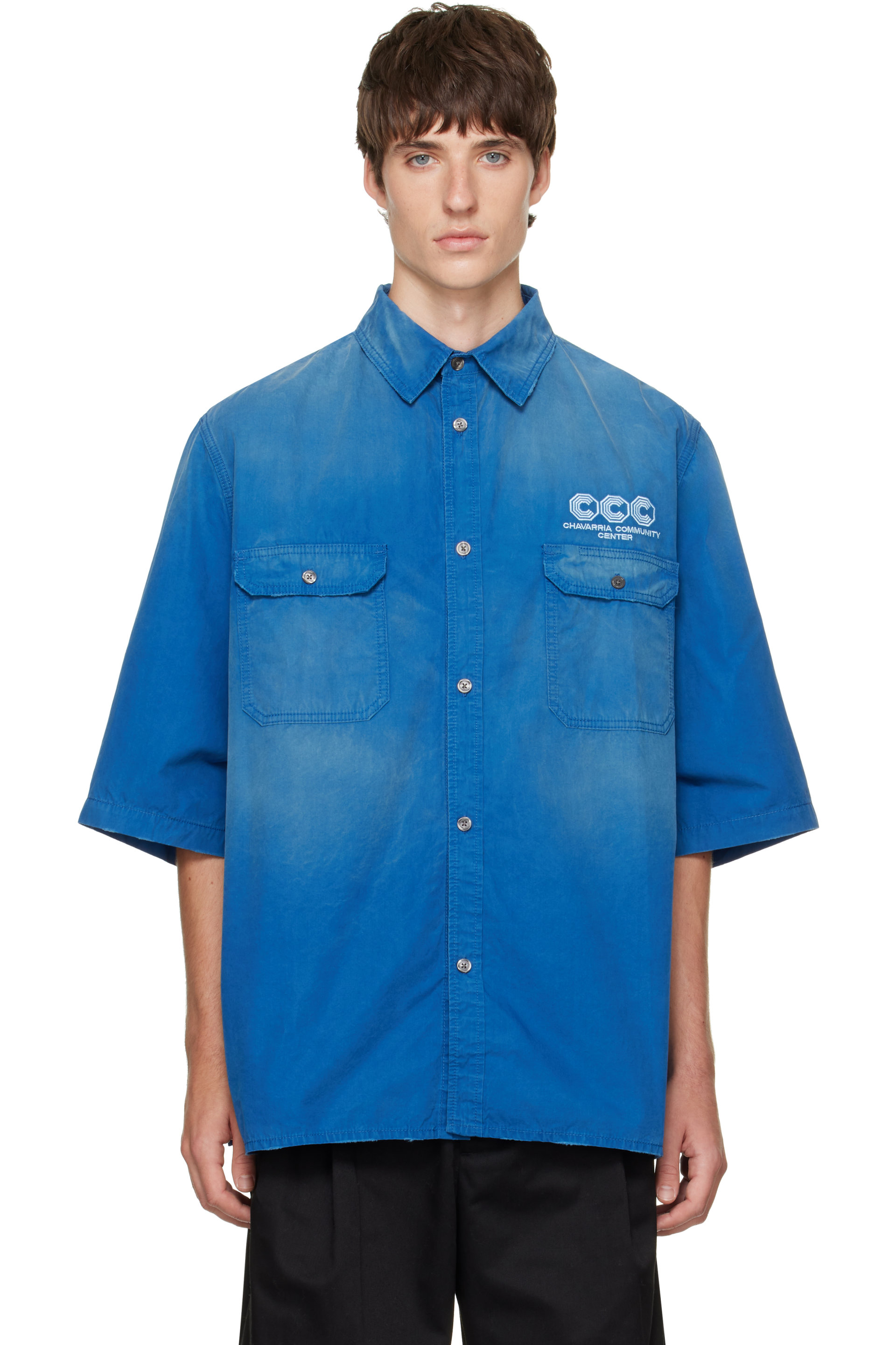 WILLY CHAVARRIA - Blue S/S Workwear Corcoran Overshirt