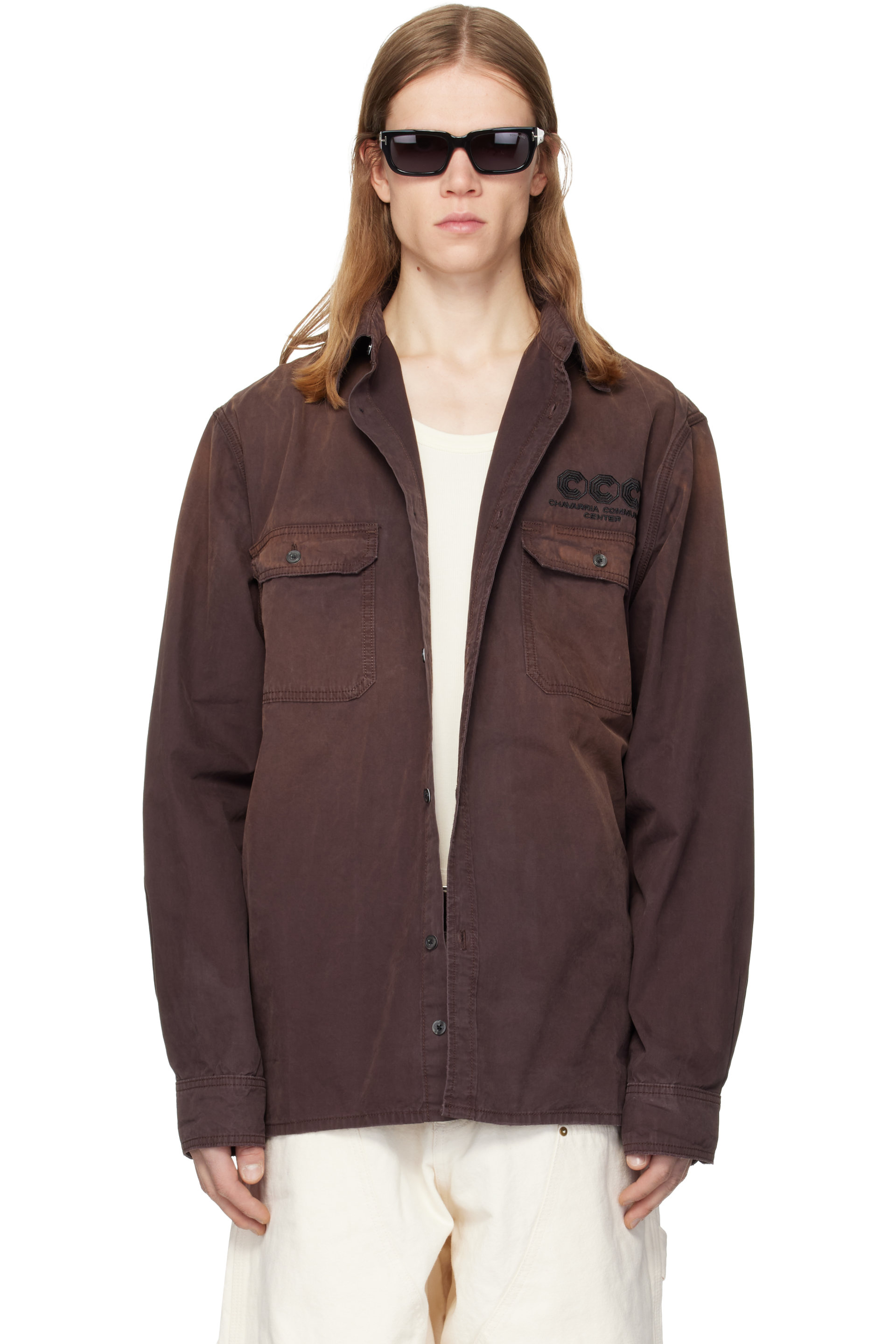 WILLY CHAVARRIA - Brown OS LS Workwear Corcoran Overshirt