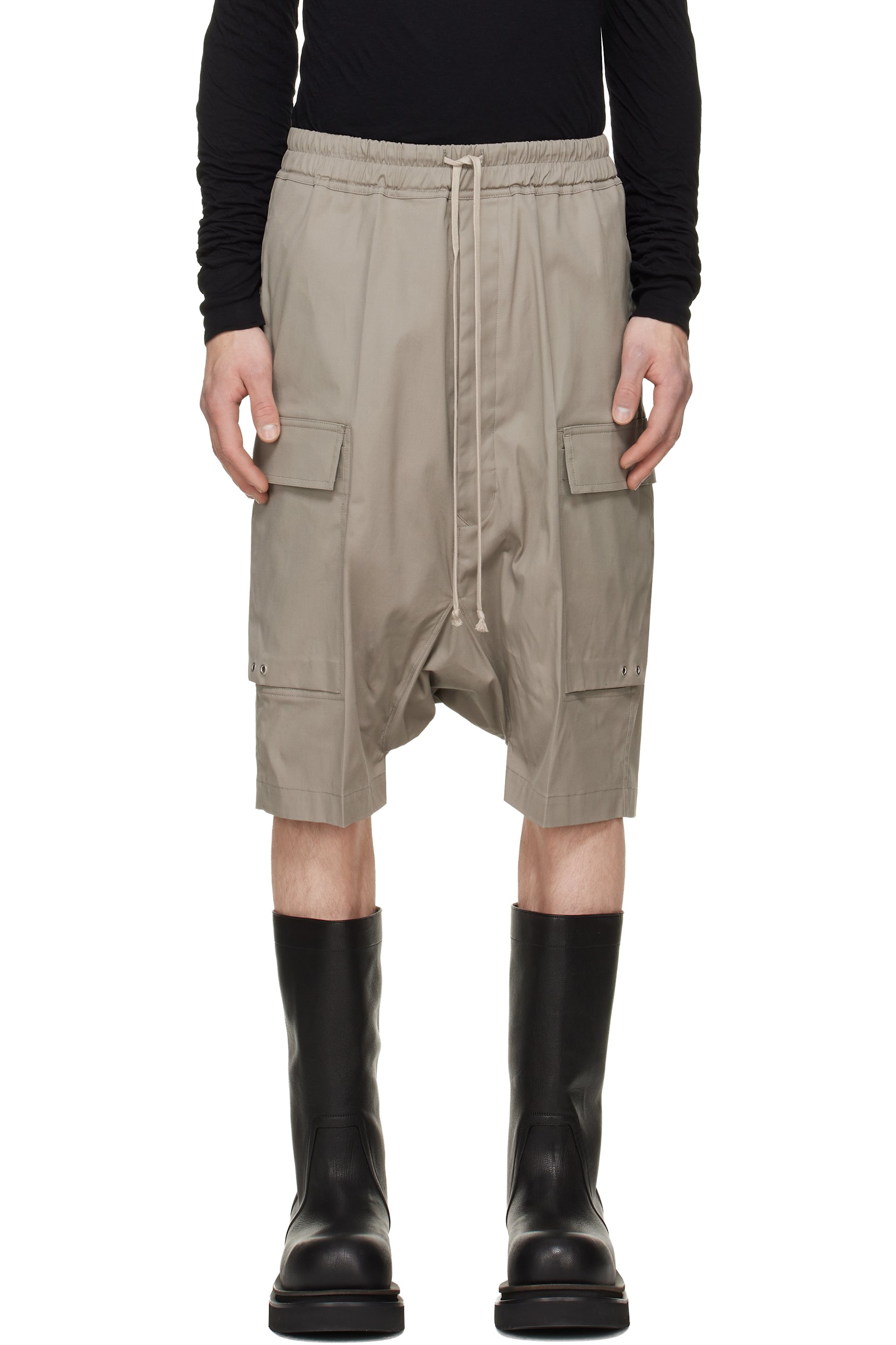 Rick Owens - Taupe Tower Pods Cargo Shorts