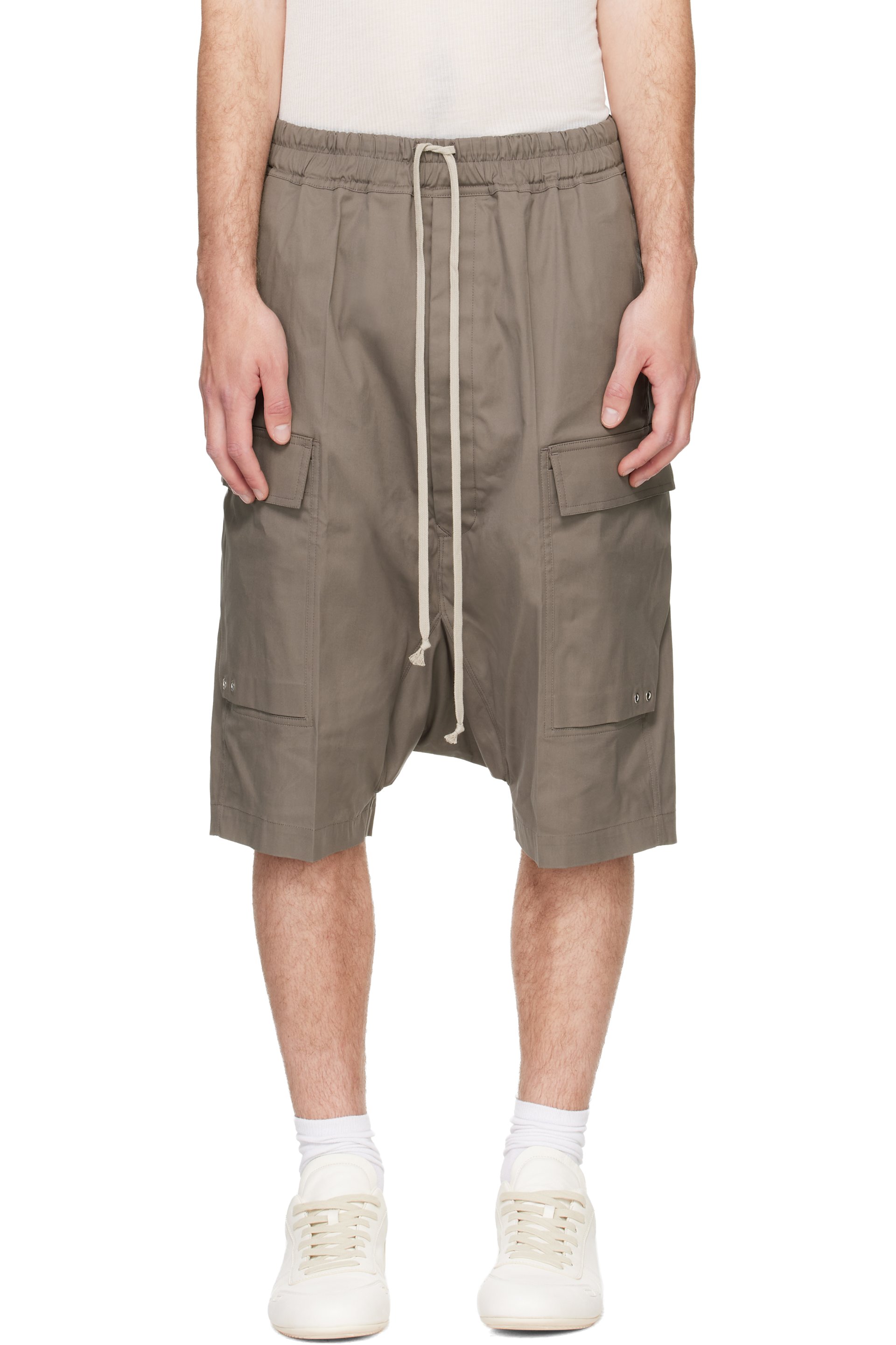 Rick Owens - Gray Tower Pods Cargo Shorts