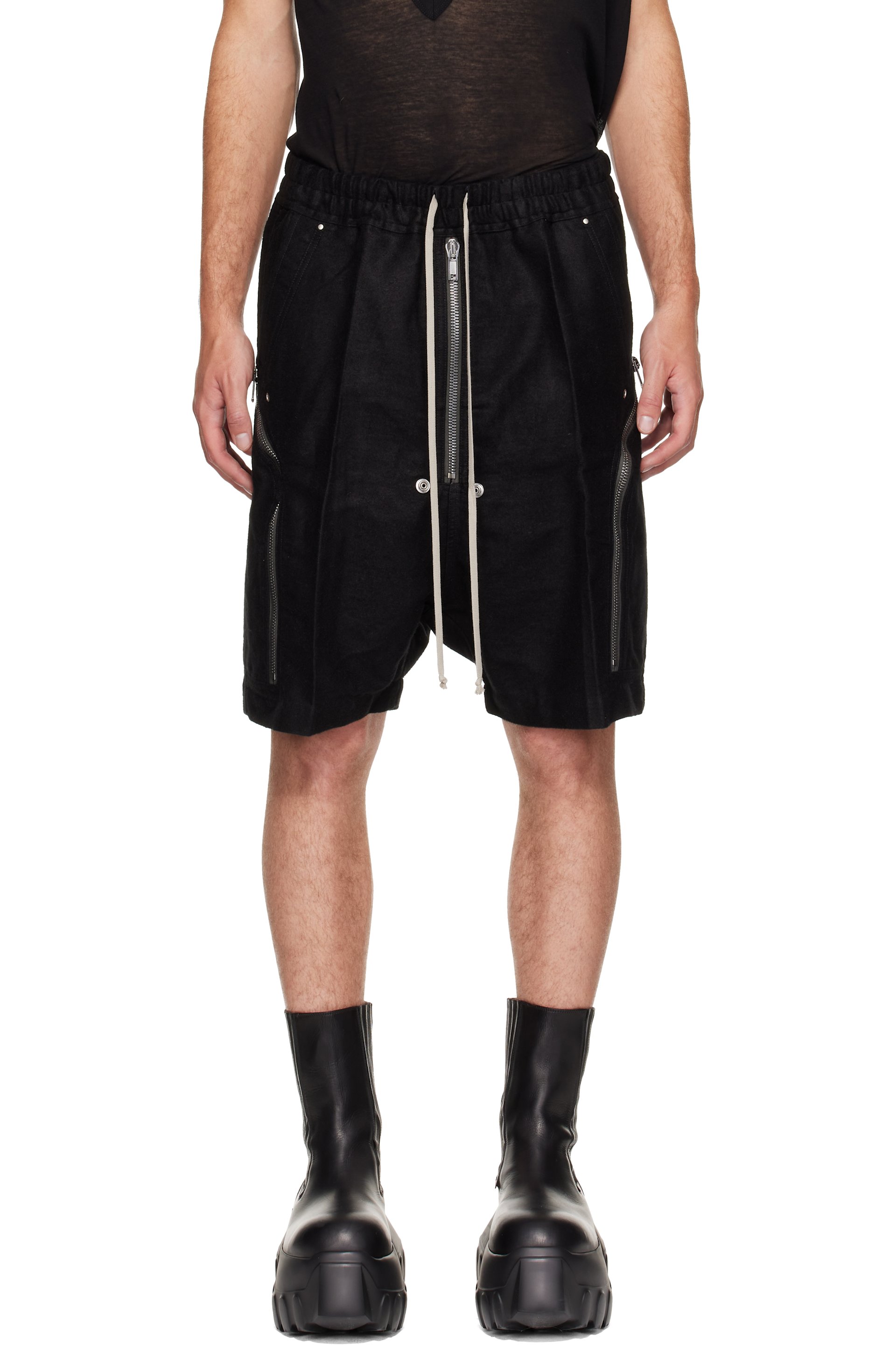 Rick Owens - Black Tower Heizer Shorts