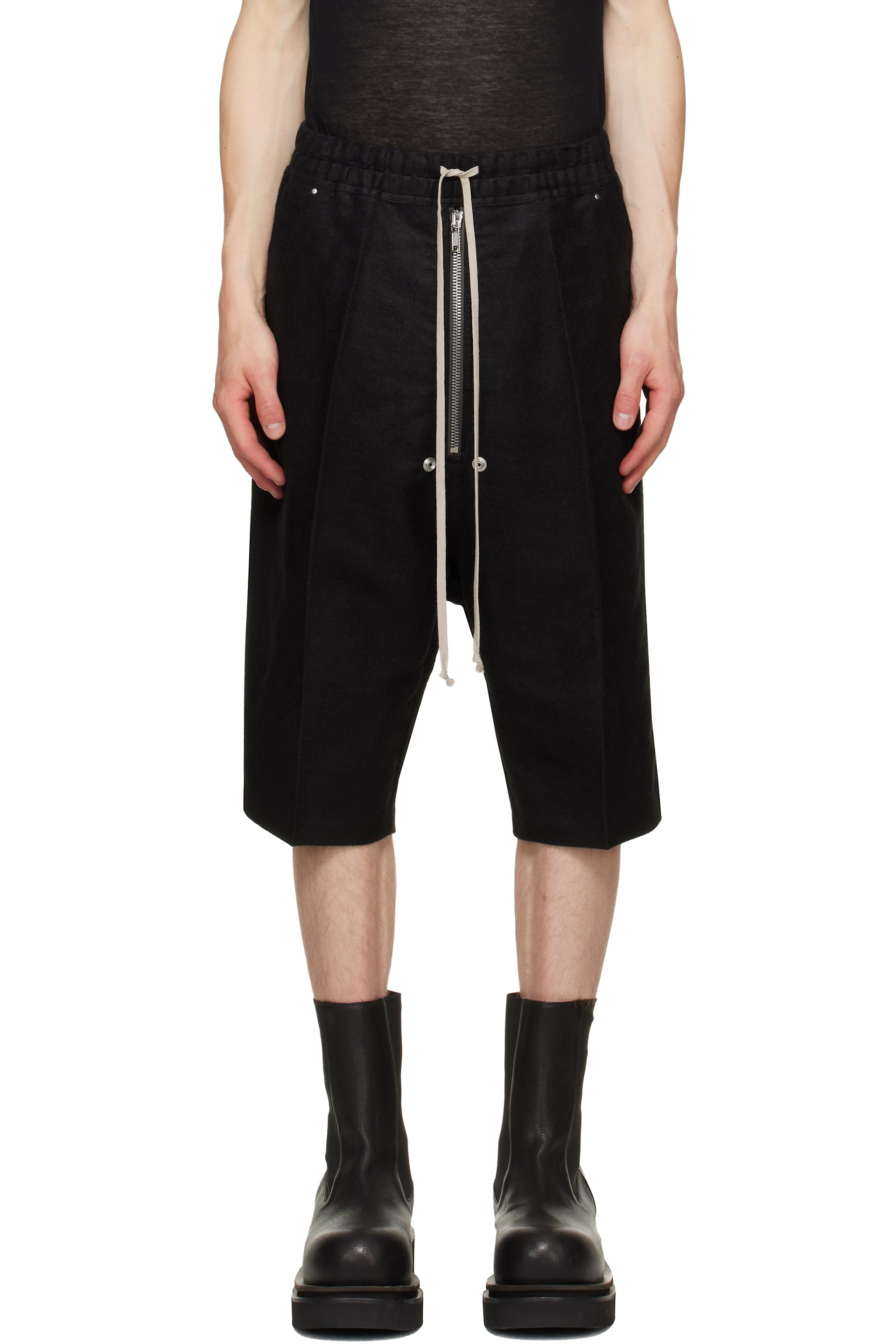Rick Owens - Black Tower Bela Pods Shorts