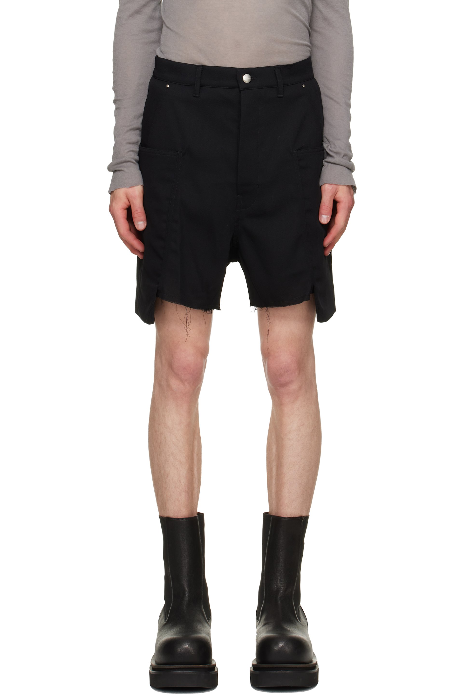 Rick Owens - Black Tower Stefan Cargo Shorts