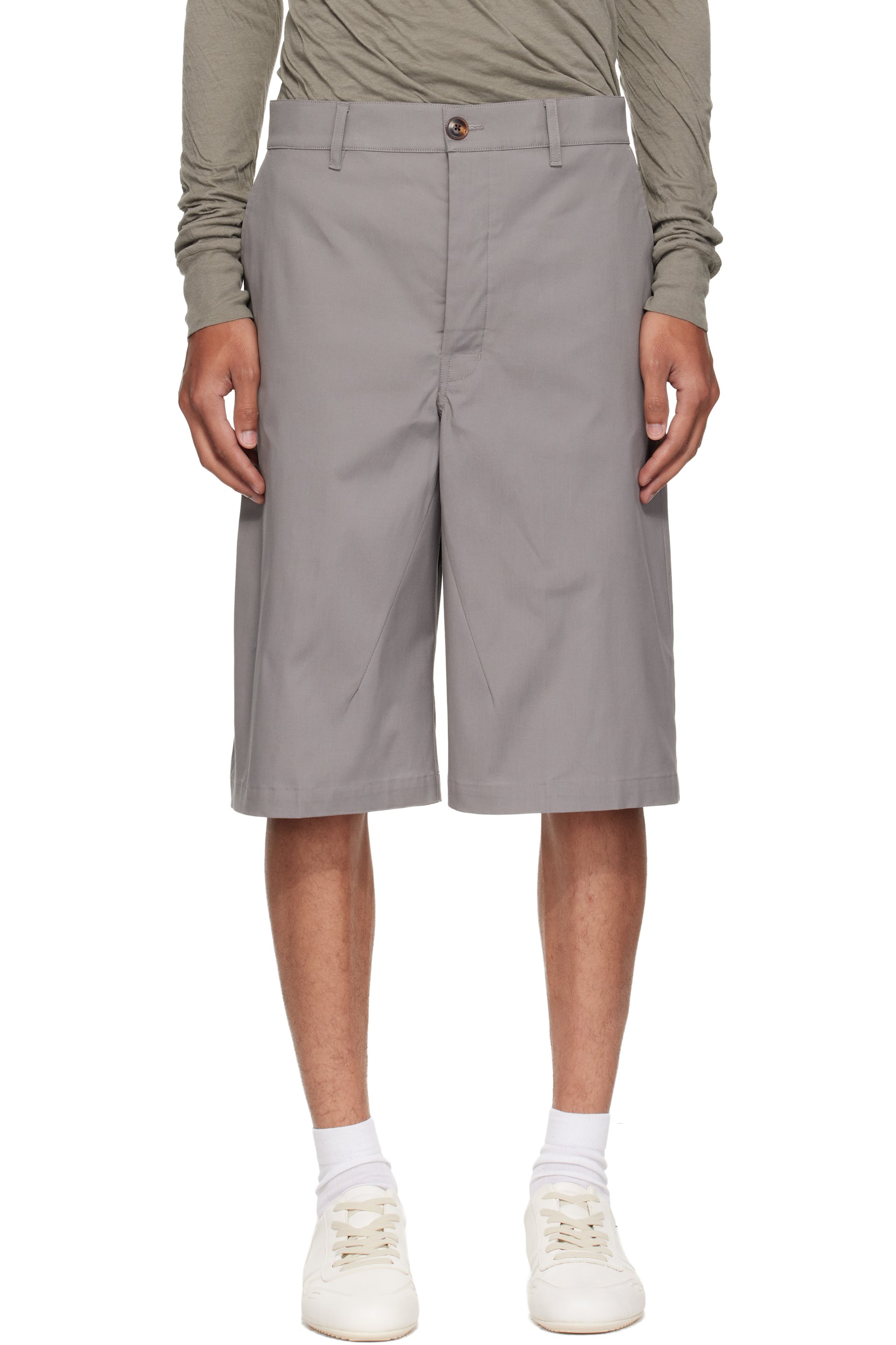 Rick Owens - Short de travail gris - Tower