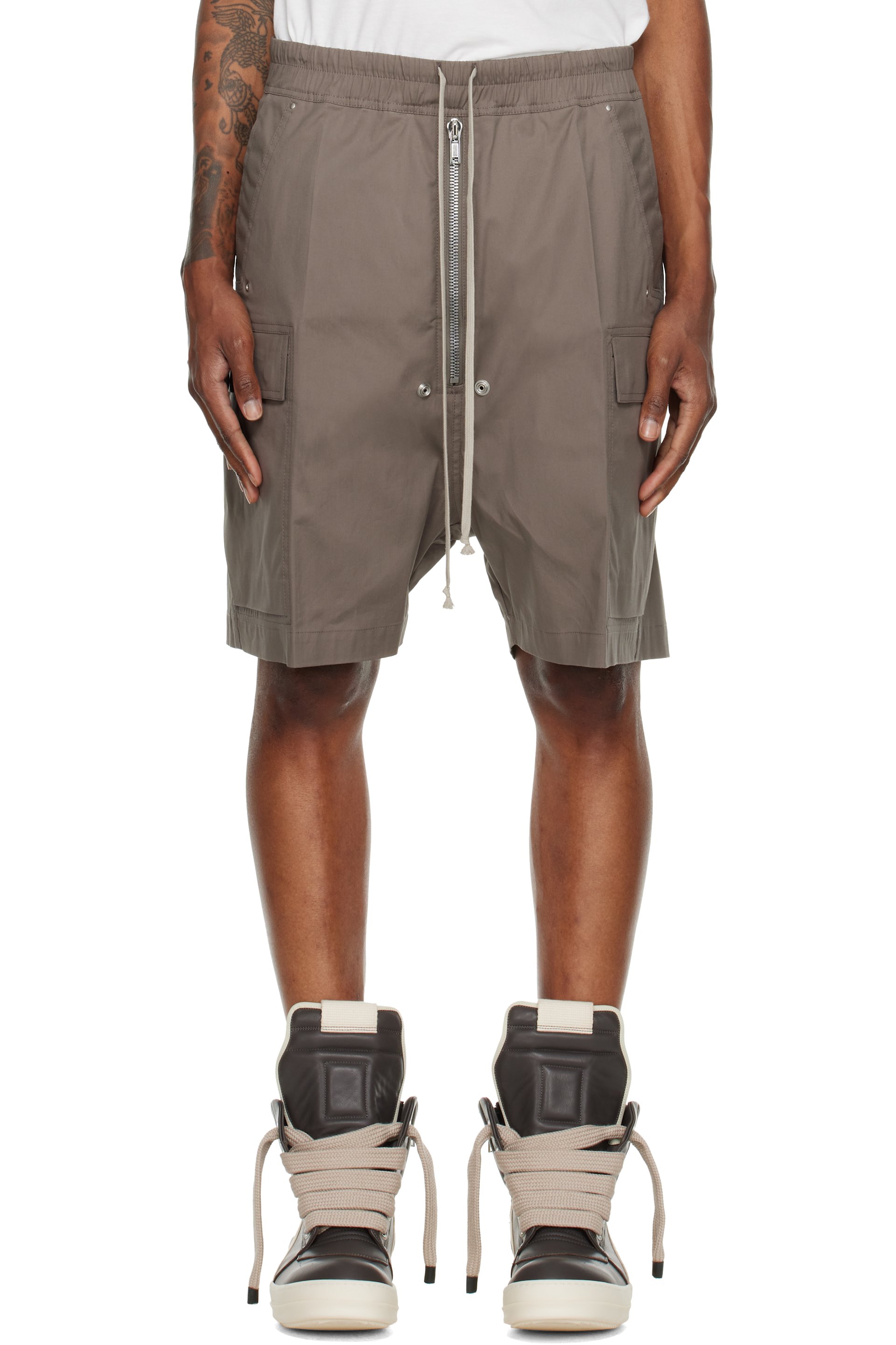 Rick Owens - Gray Tower Cargobela Shorts