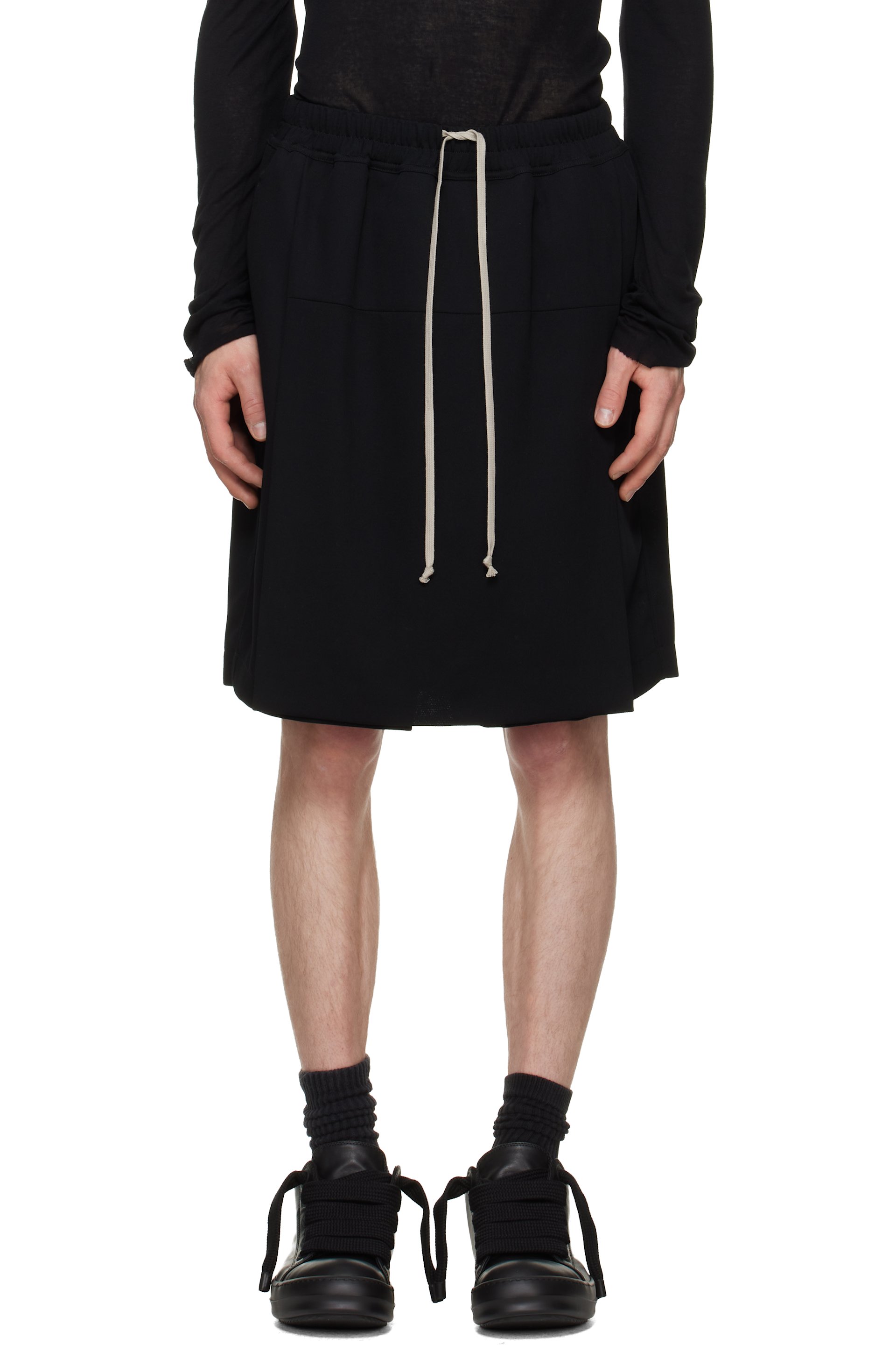 Rick Owens - Black Tower Kilt Shorts