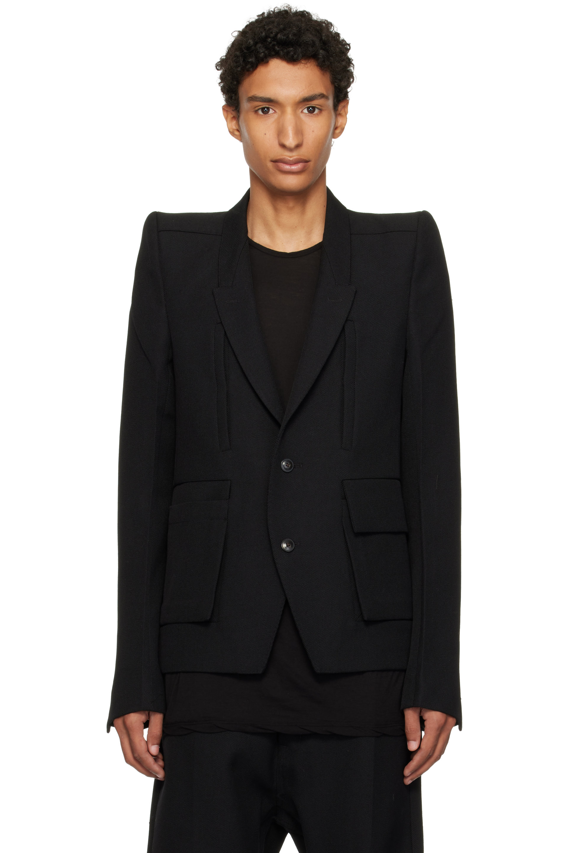 Rick Owens - Black Tower Custom Larry Jacket
