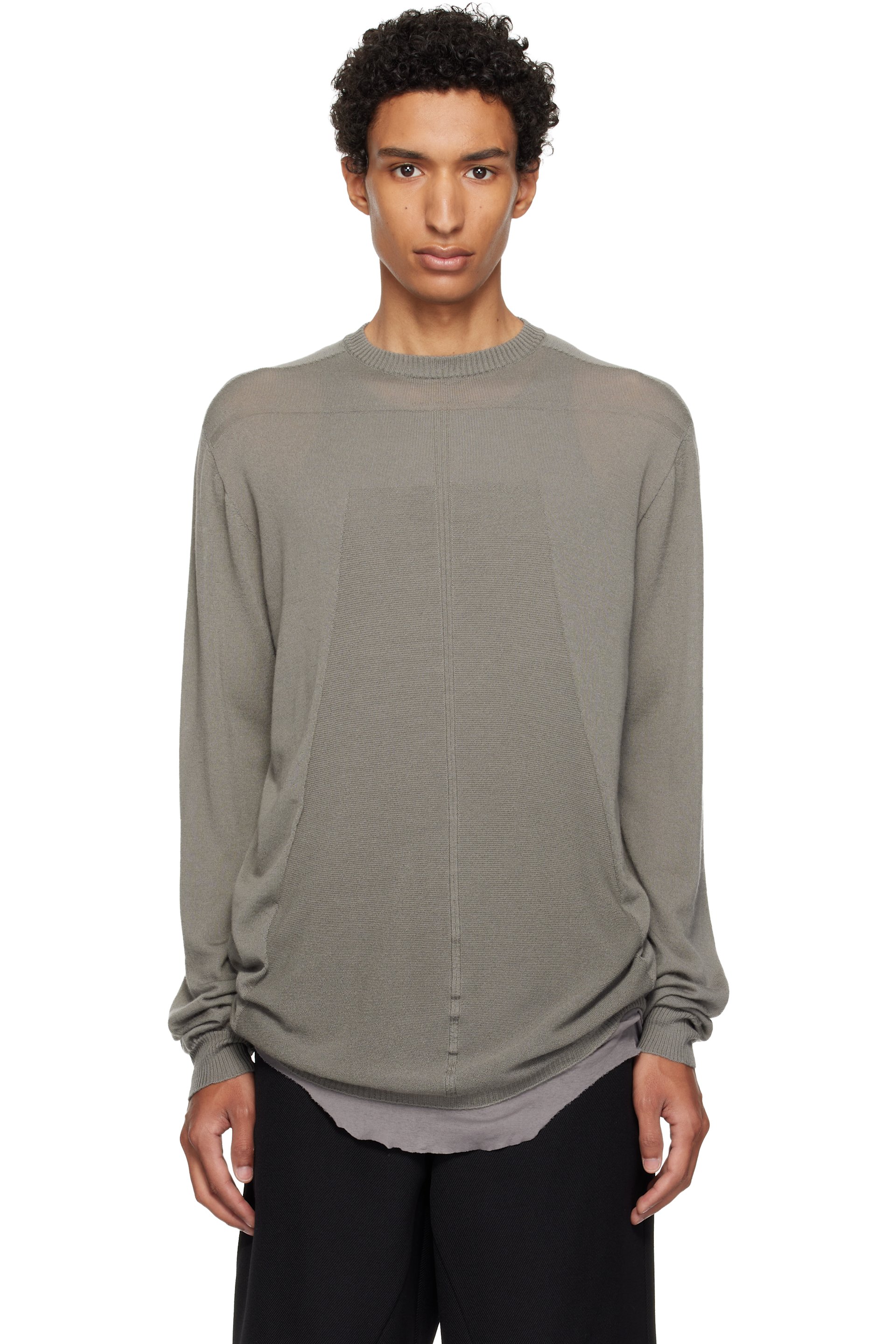 Rick Owens - Taupe Tower Oversized Level Sweater