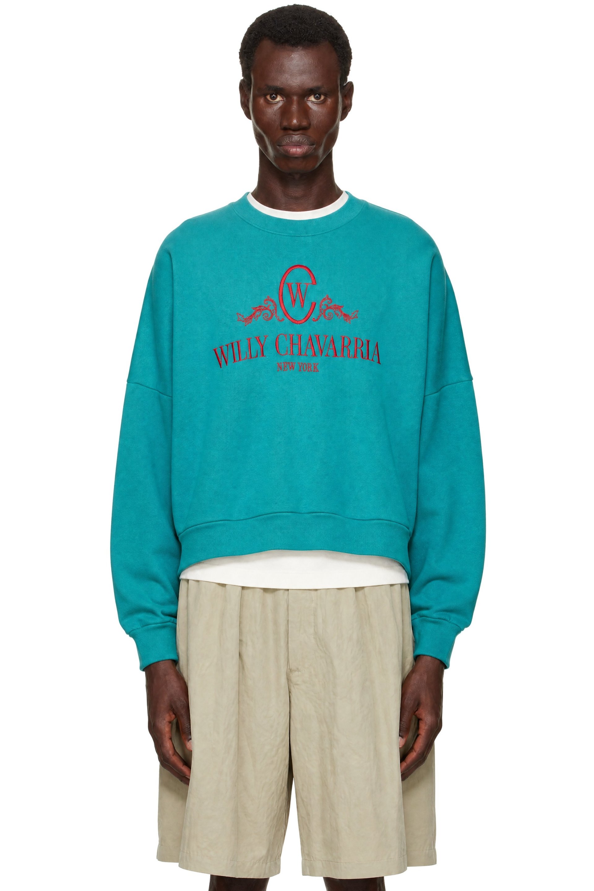 WILLY CHAVARRIA - Green OS Chavantino Hooligan Crewneck