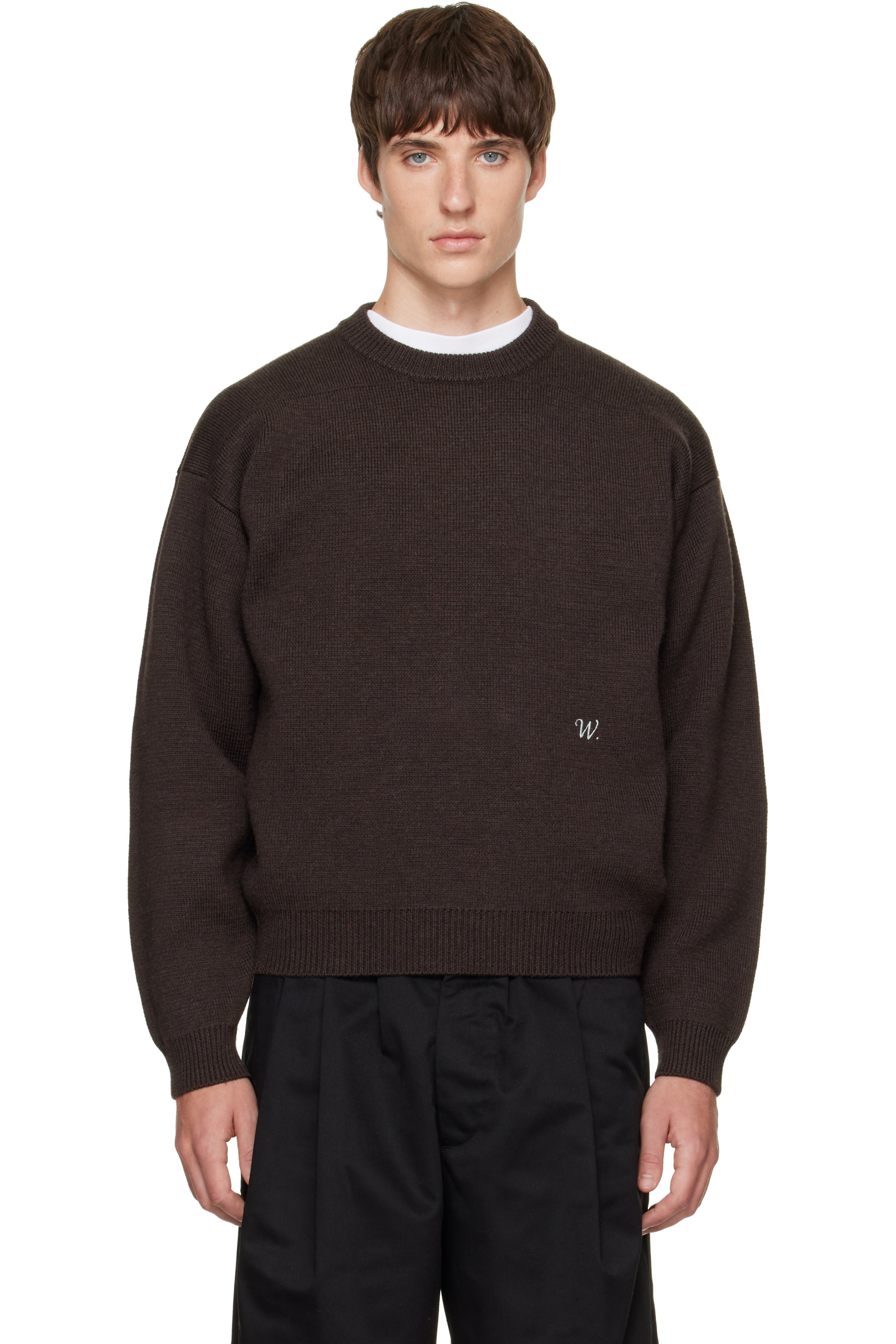WILLY CHAVARRIA - Brown 'Chavarria' Embroidered Sweater