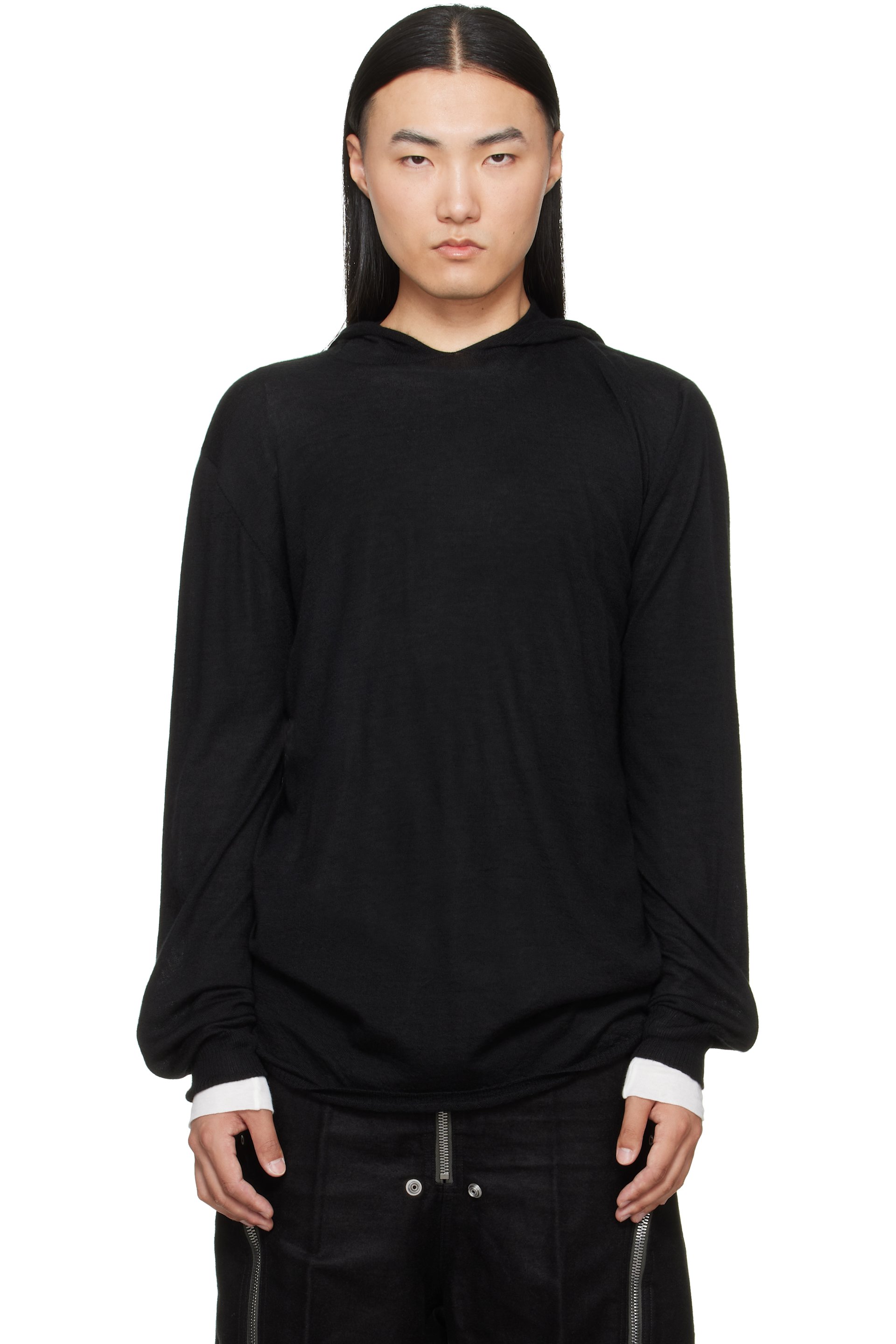 Rick Owens - Black Tower Oversized Hoodie