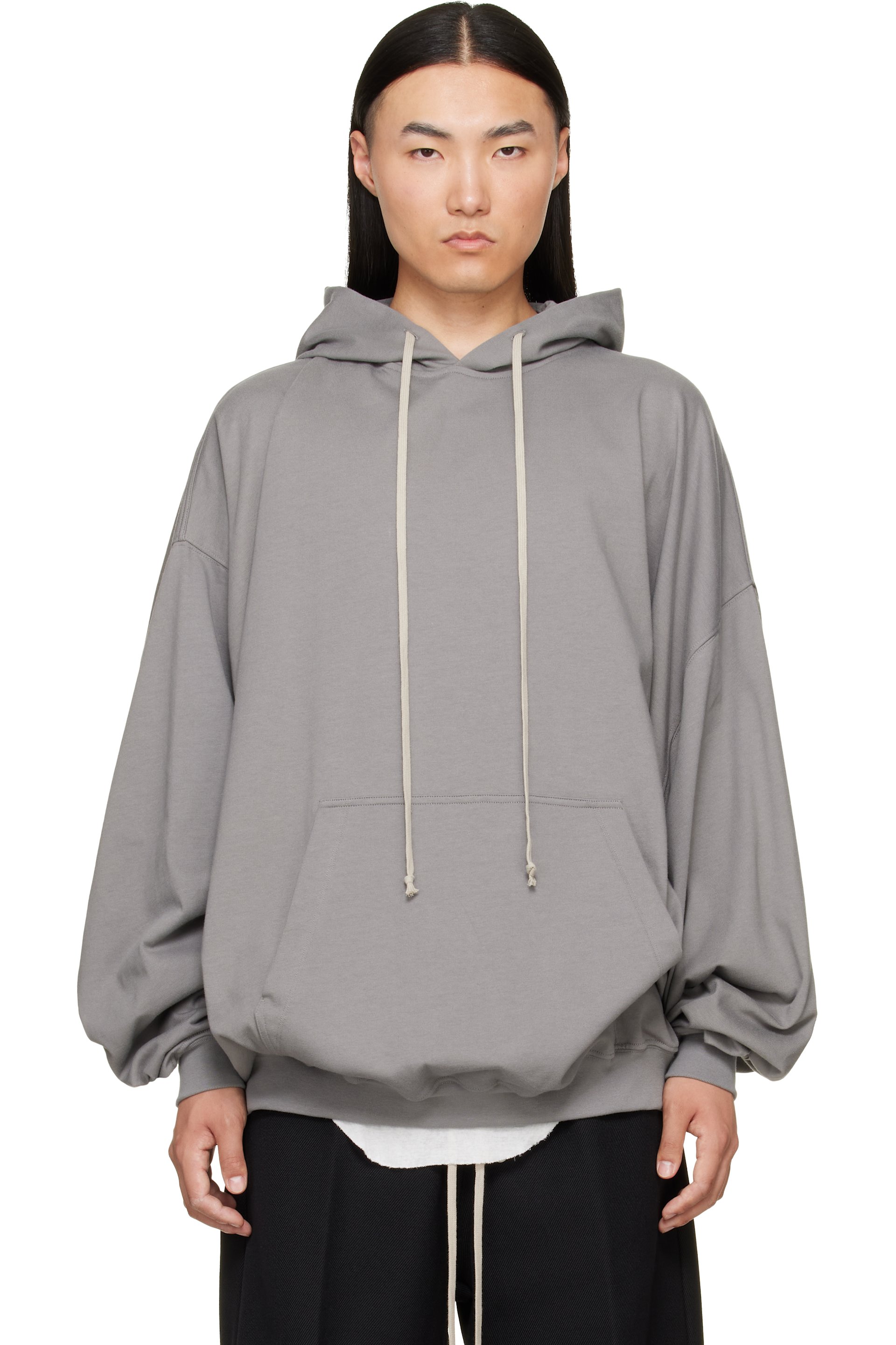 Rick Owens - Gray Tower Hun Hoodie