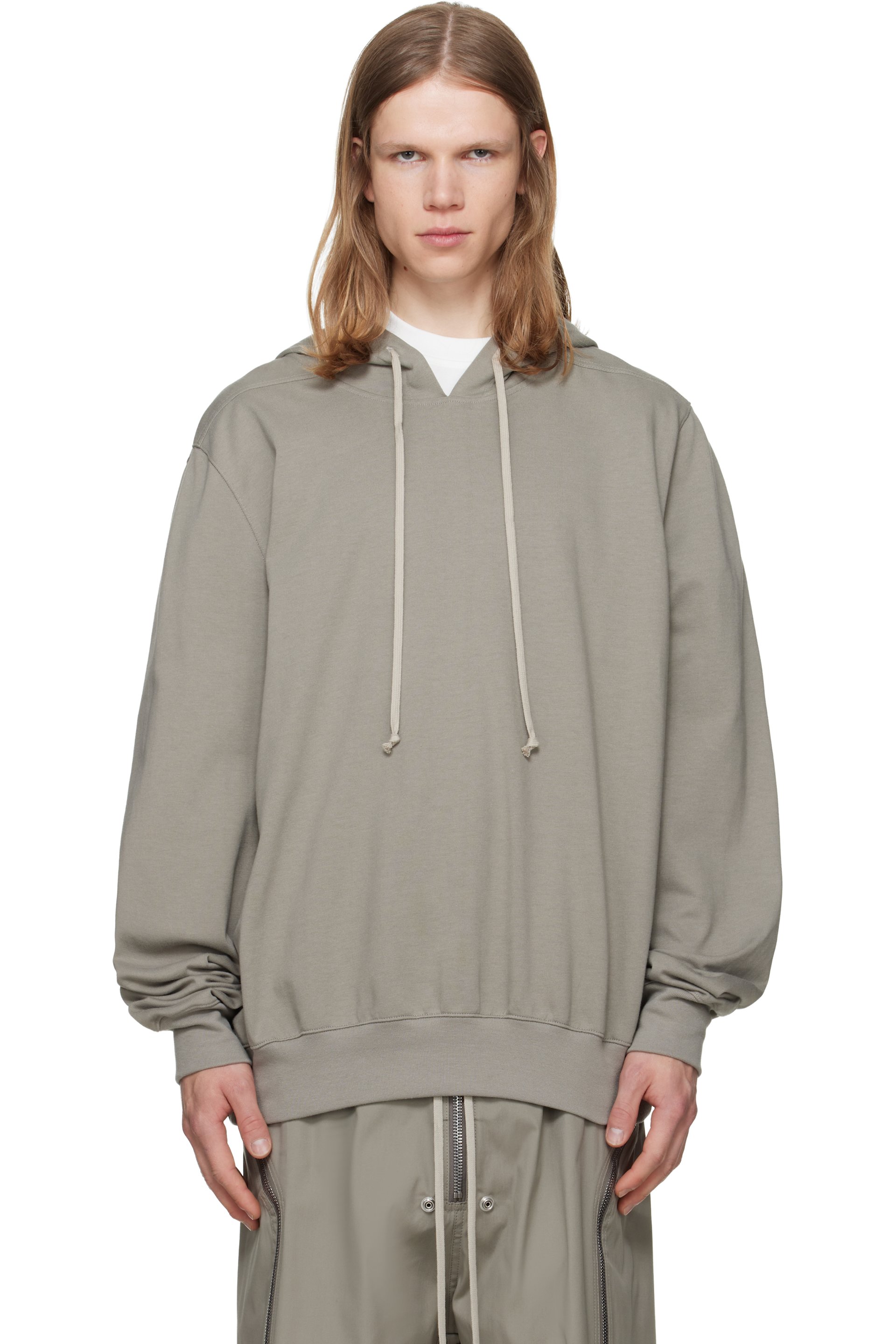Rick Owens - Taupe Tower Heavy Jersey Hoodie