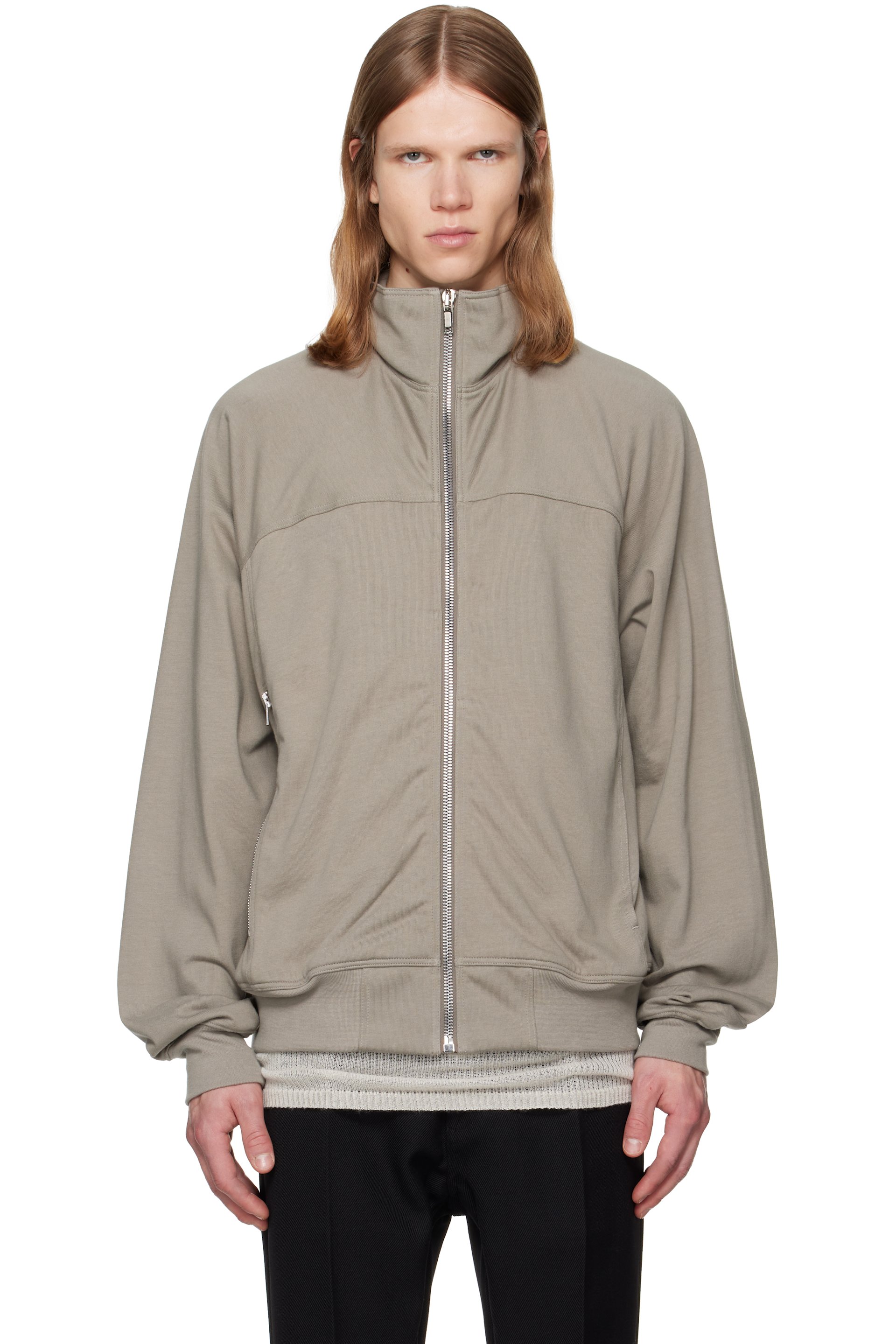 Rick Owens - Gray Tower Zipfront Jogger Jacket