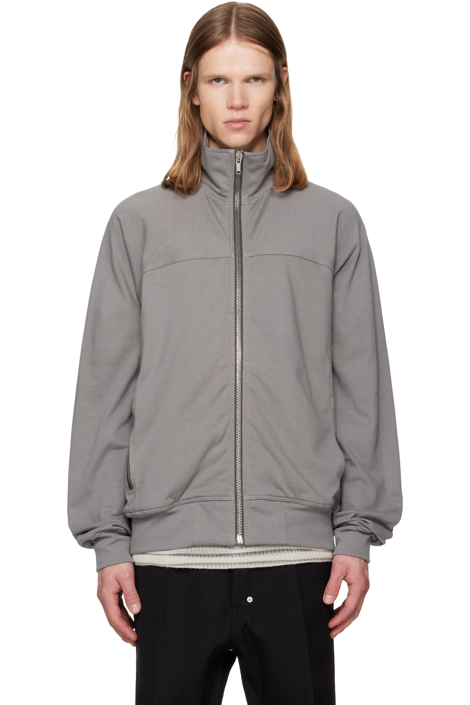 Rick Owens - Gray Tower Zipfront Jogger Jacket