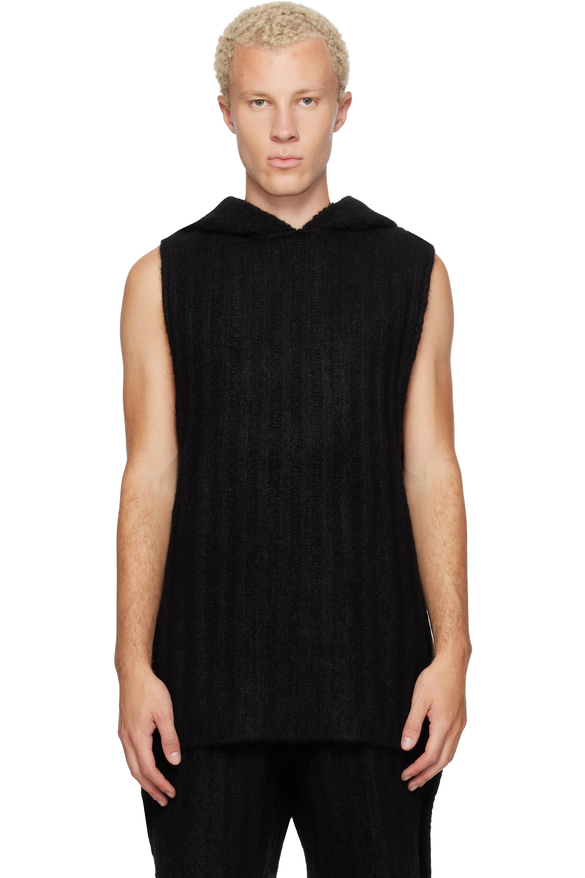 Rick Owens - Black Tower Hooded Tank Top