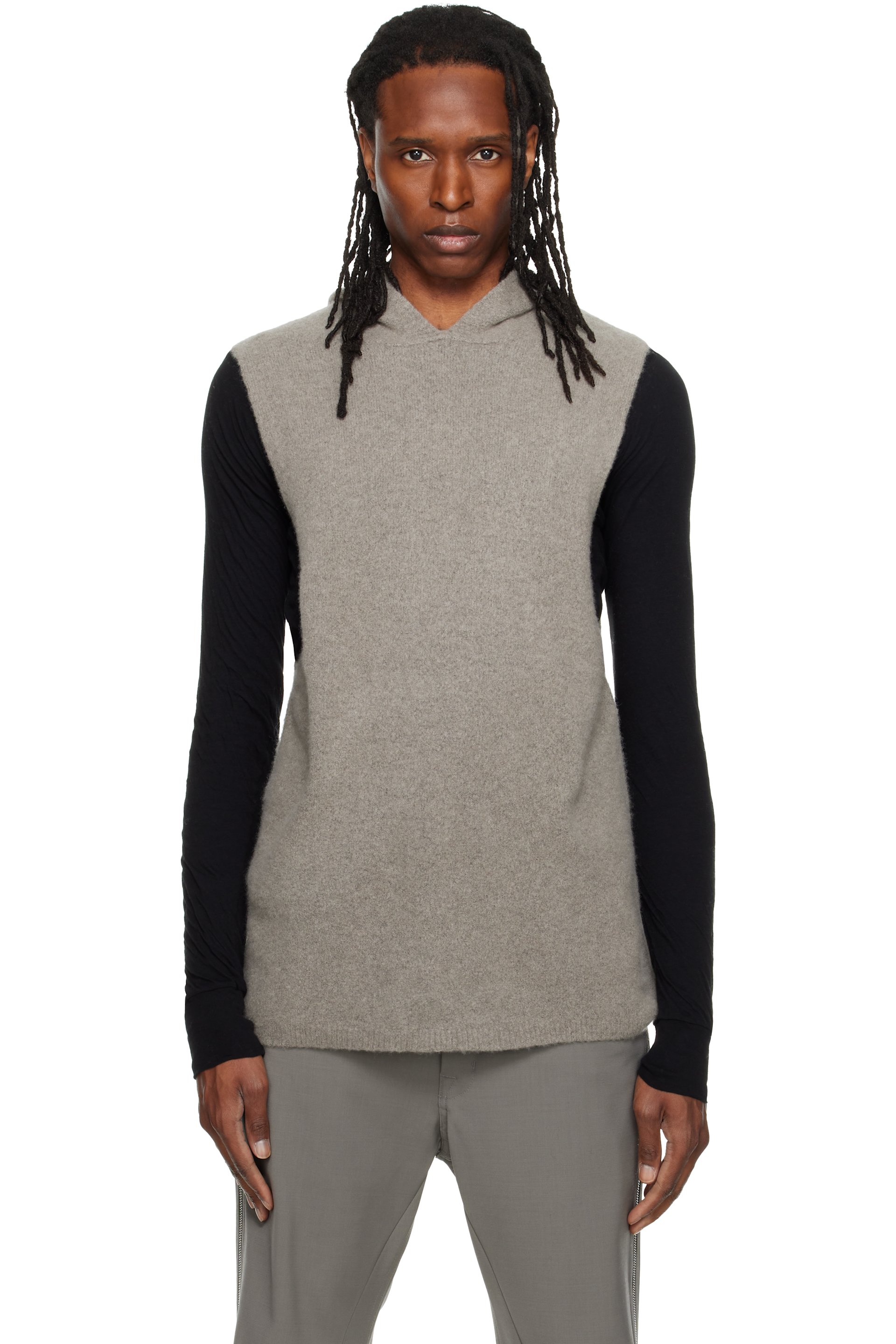Rick Owens - Gray Tower Tank Hoodie