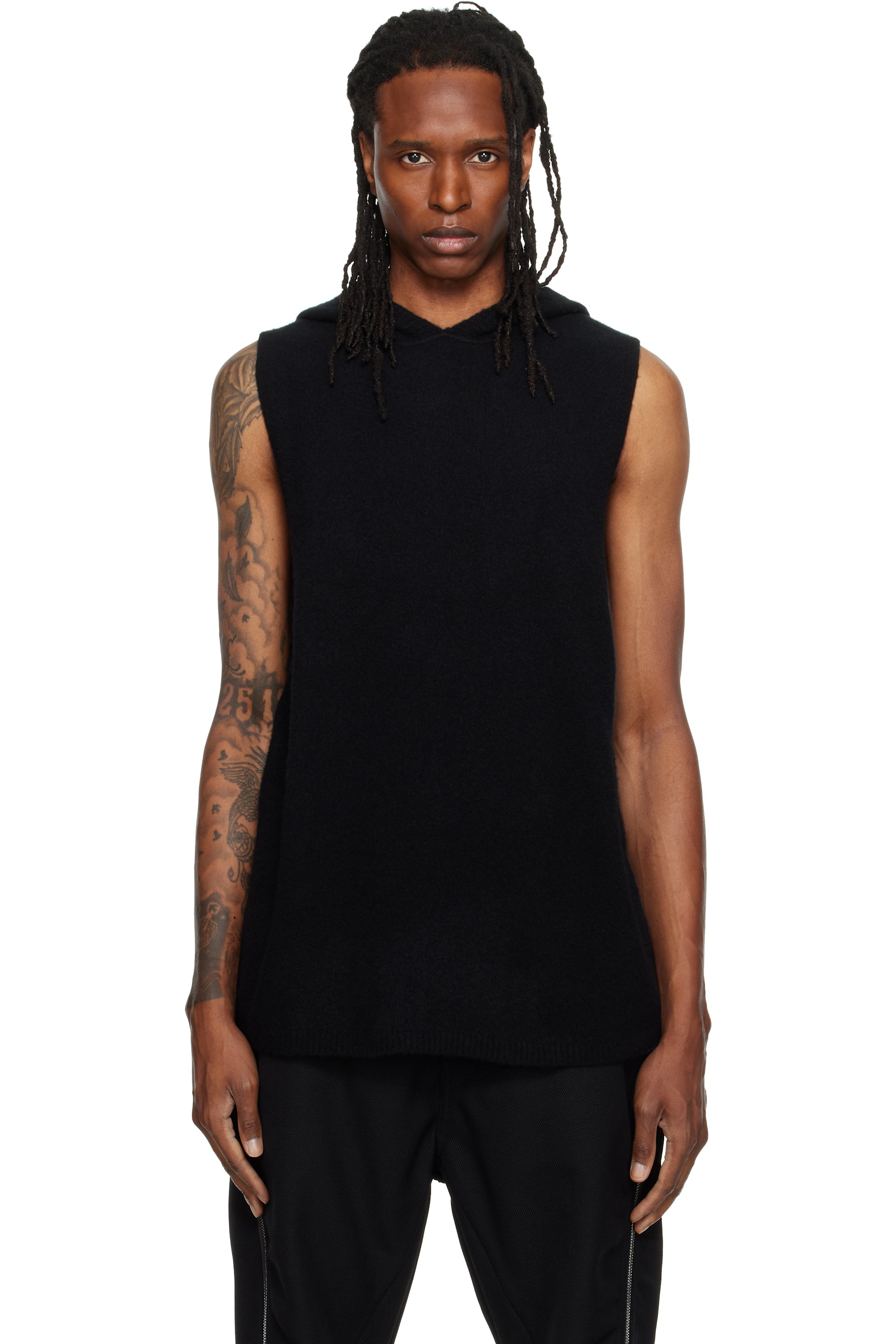 Rick Owens - Black Tower Tank Hoodie