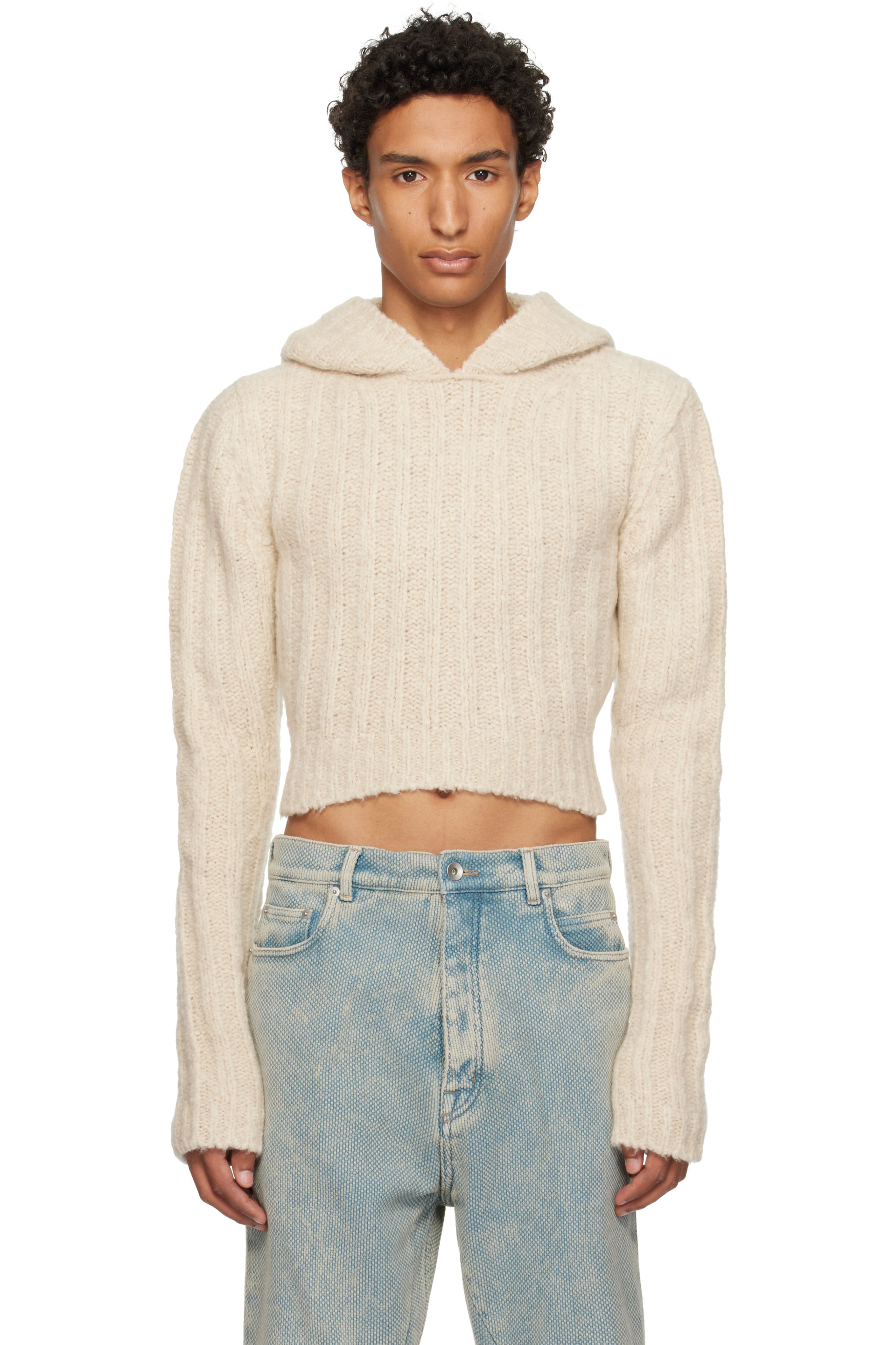 Rick Owens - Off-White Tower Cropped Hoodie