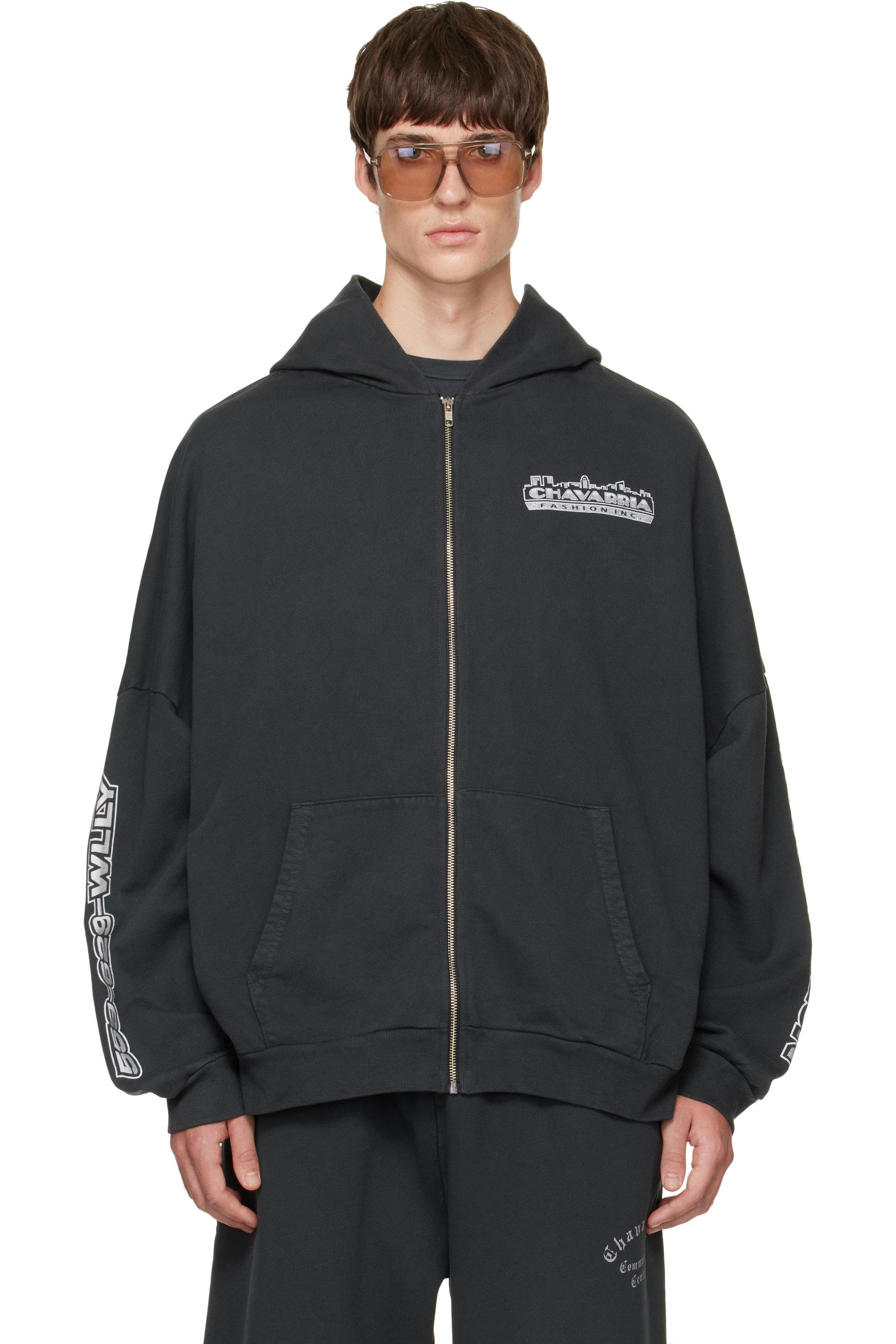 WILLY CHAVARRIA - Black 'Chavarria Licensed Designs' Zip Hoodie