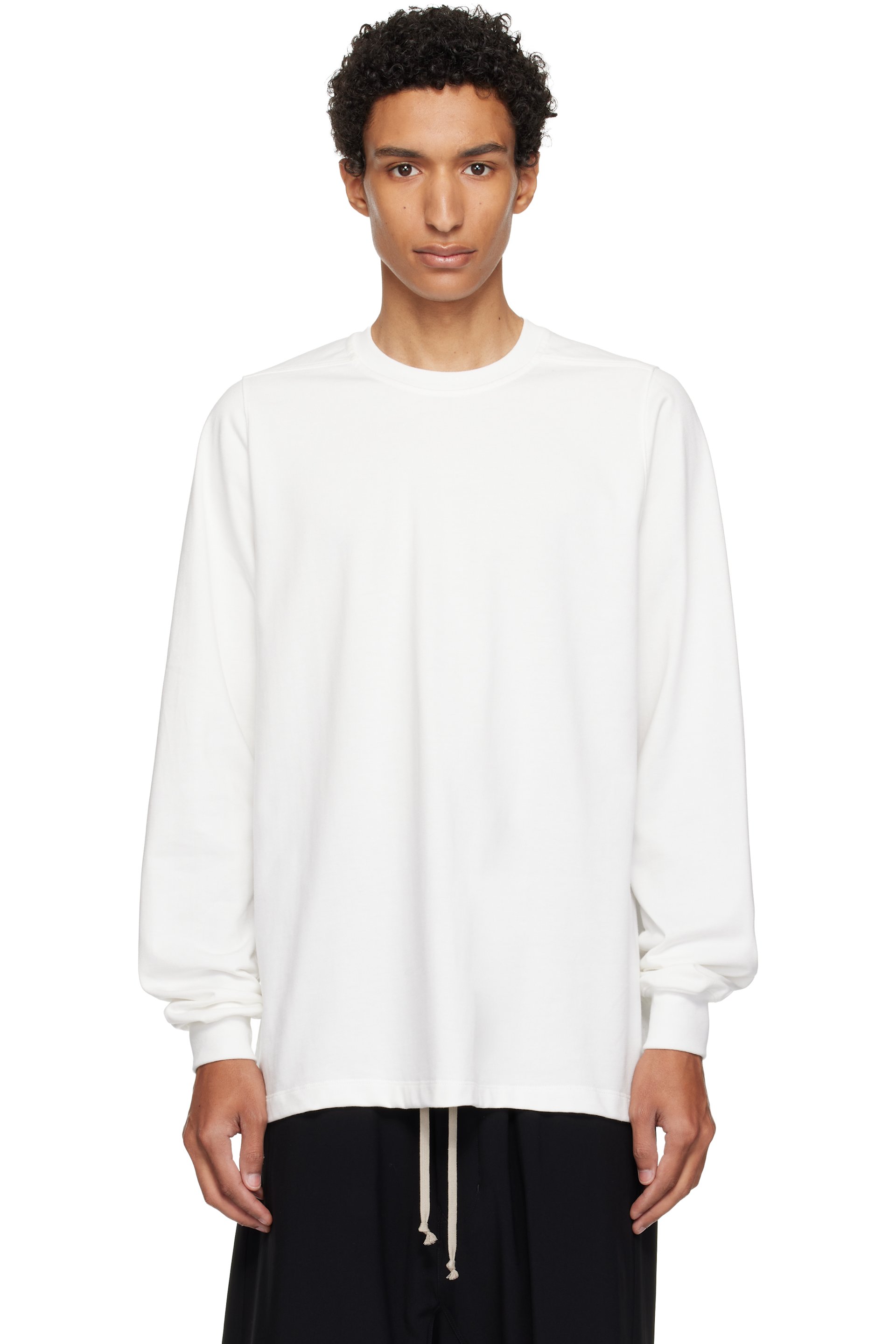 Rick Owens - Off-White Tower Short Crewneck LS Sweatshirt