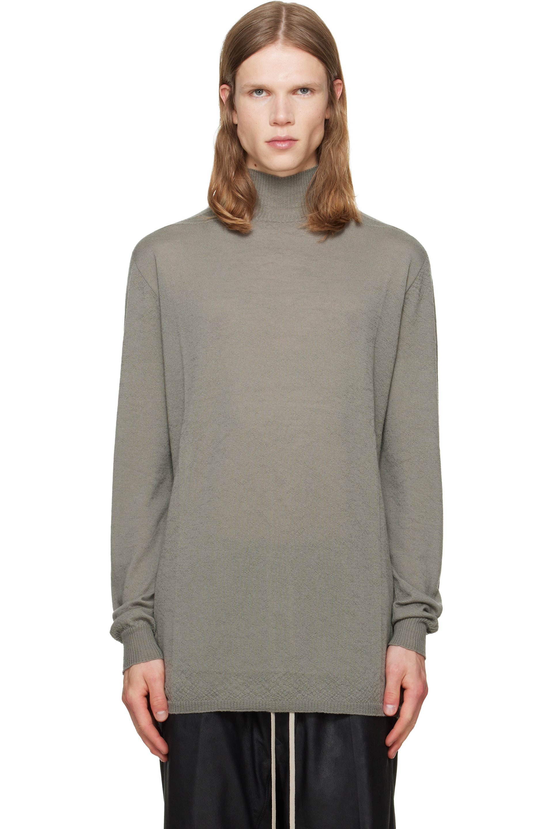 Rick Owens - Taupe Tower Oversized Turtleneck
