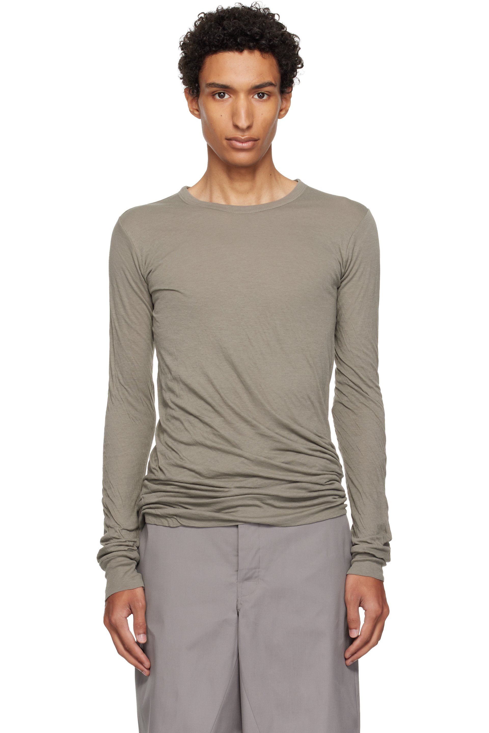 Rick Owens - Taupe Tower Double LS T-shirt
