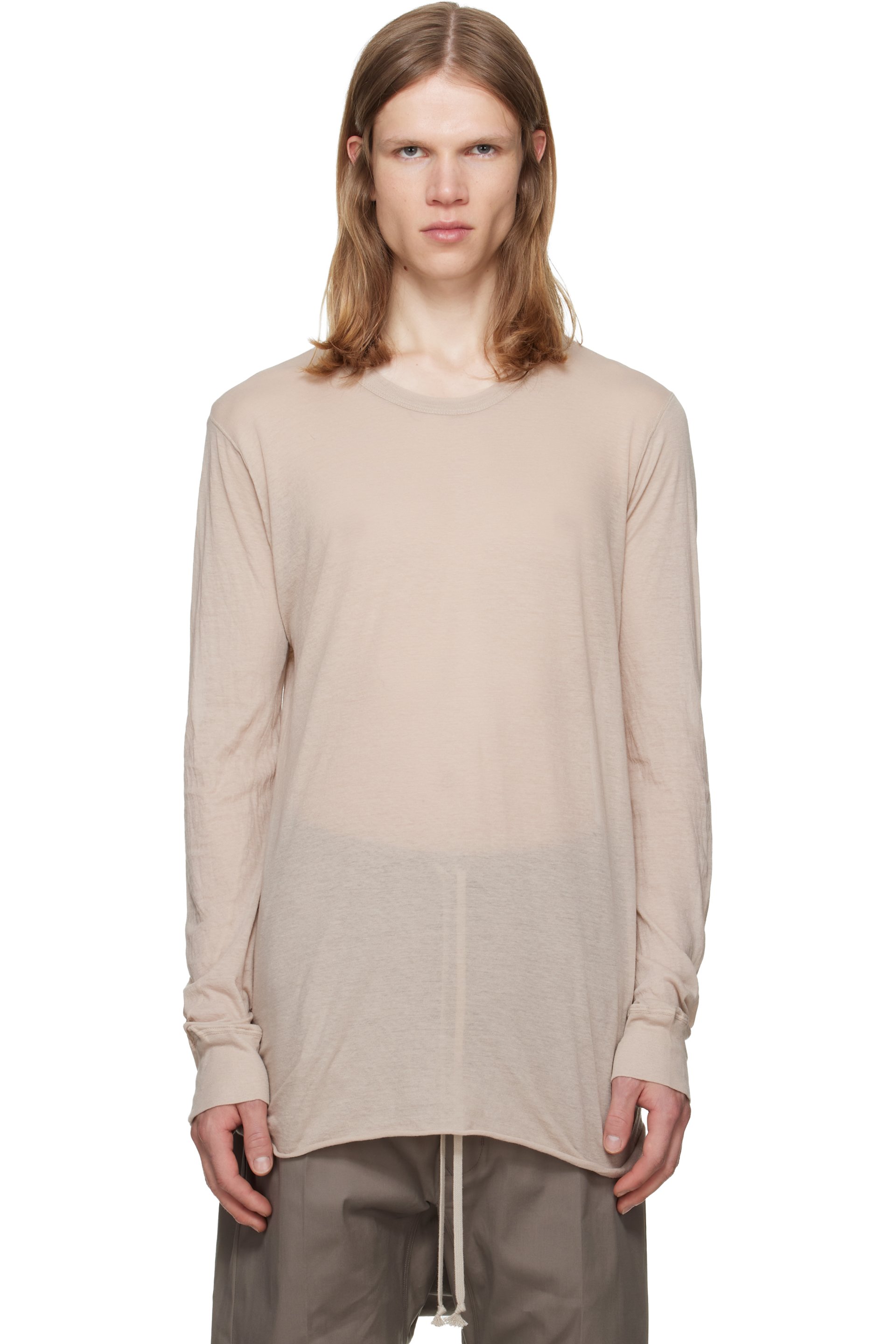 Rick Owens - Taupe Tower Basic LS T-shirt