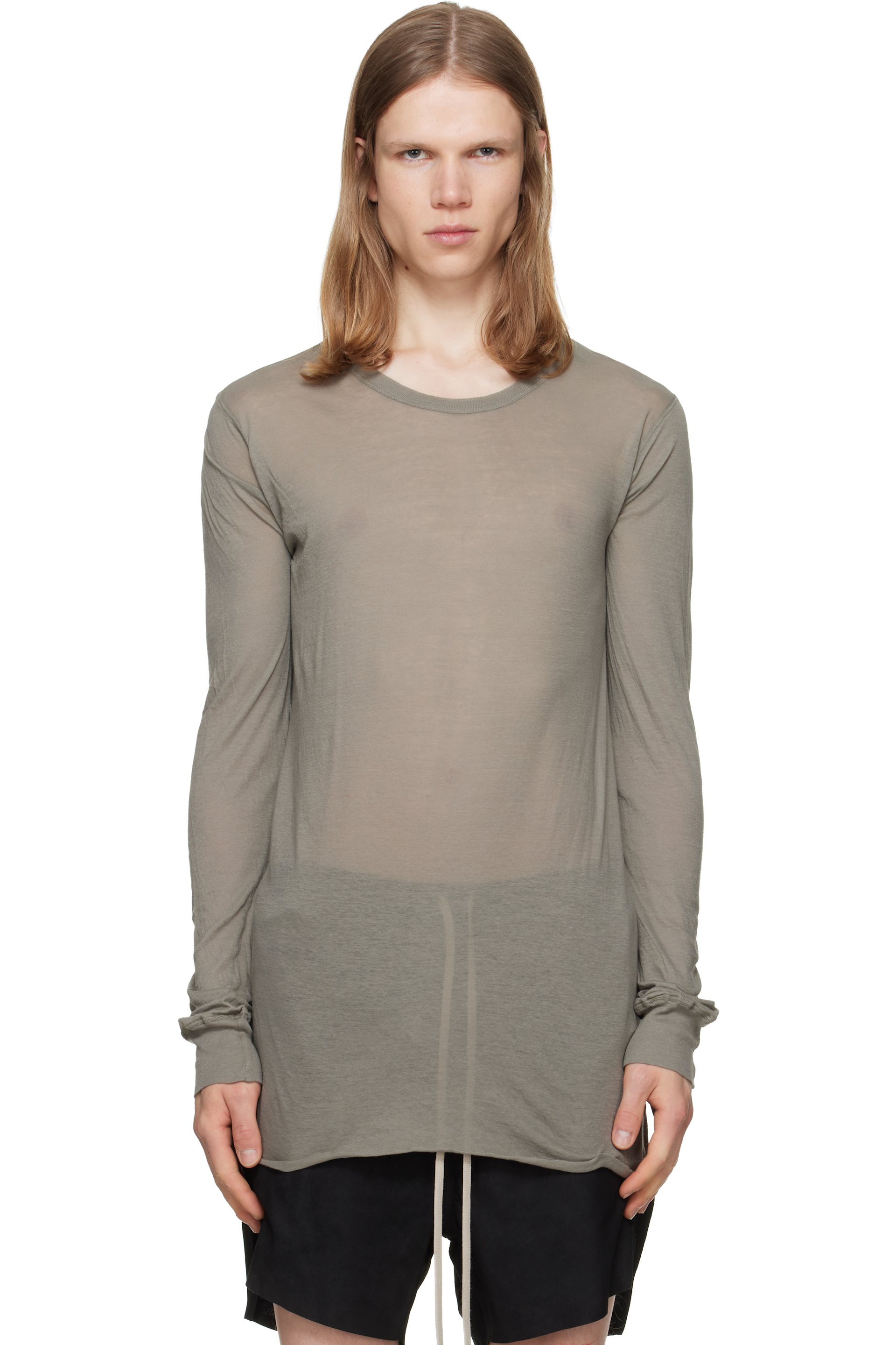 Rick Owens - Taupe Tower Basic LS T-shirt