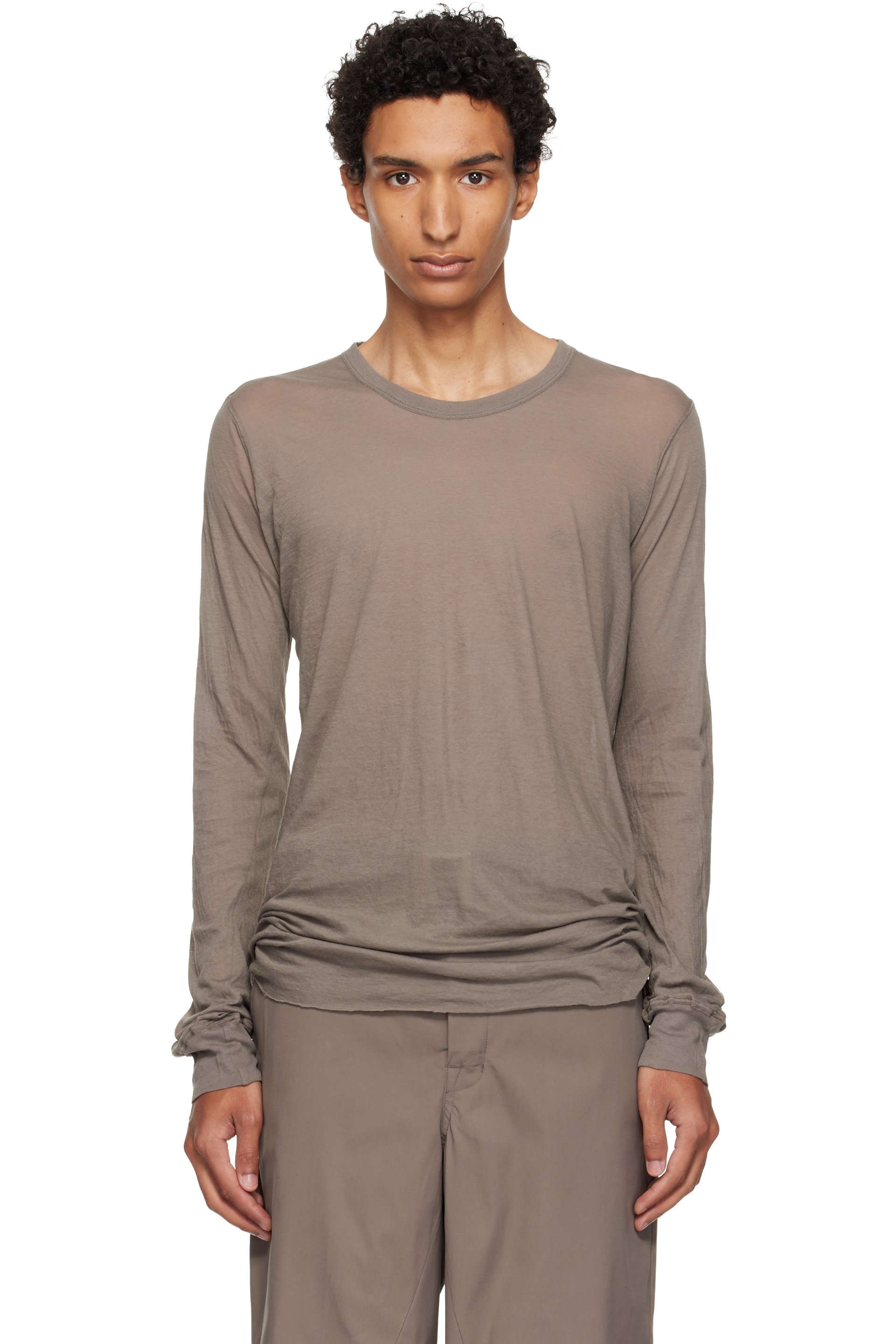 Rick Owens - Gray Tower Basic LS T-shirt