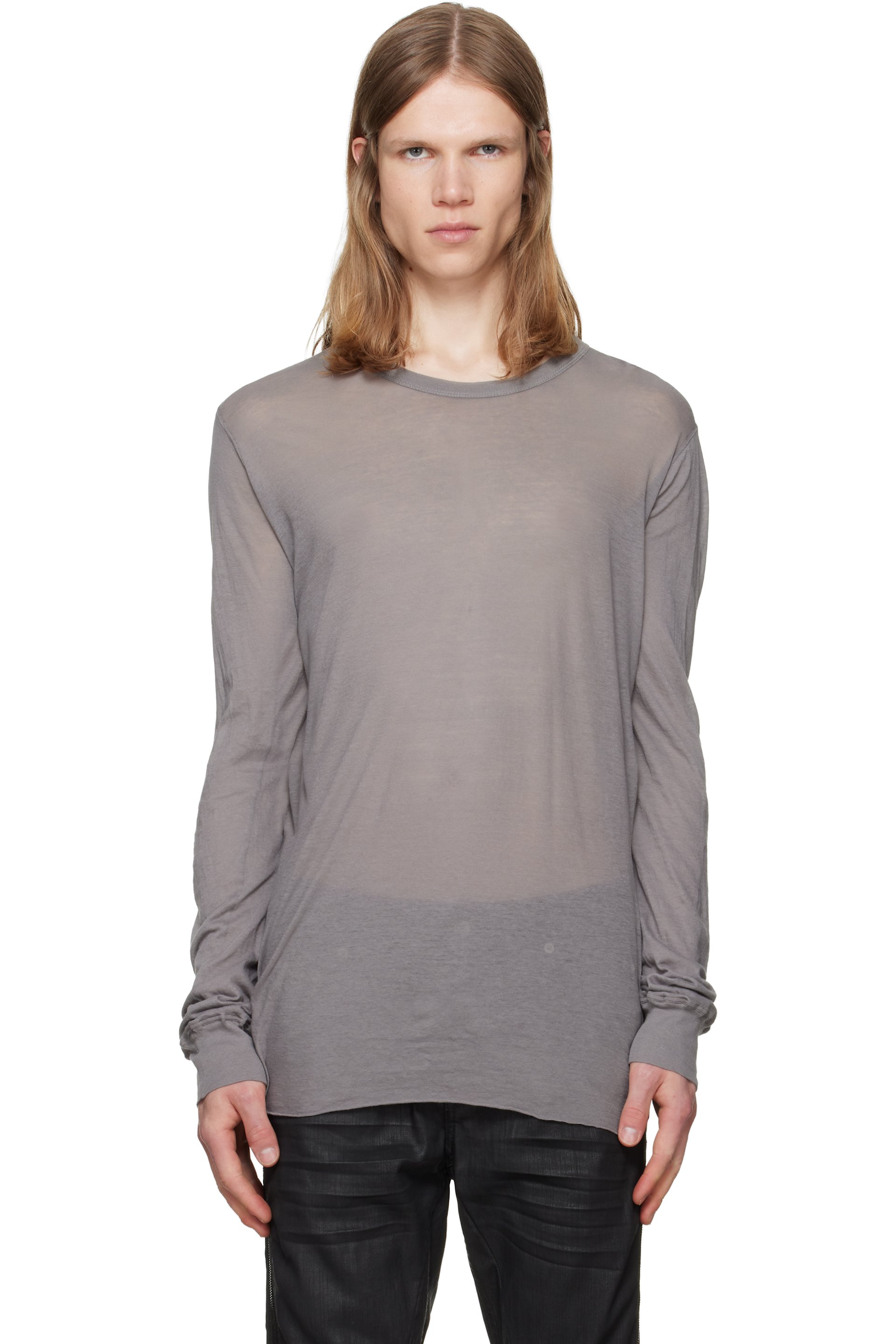 Rick Owens - Gray Tower Basic LS T-shirt