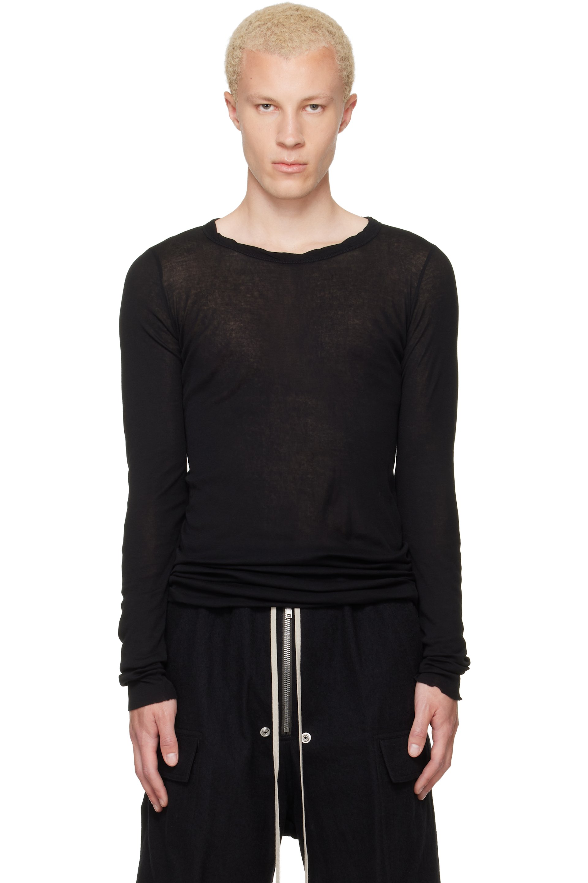 Rick Owens - Black Tower Rib LS T-shirt