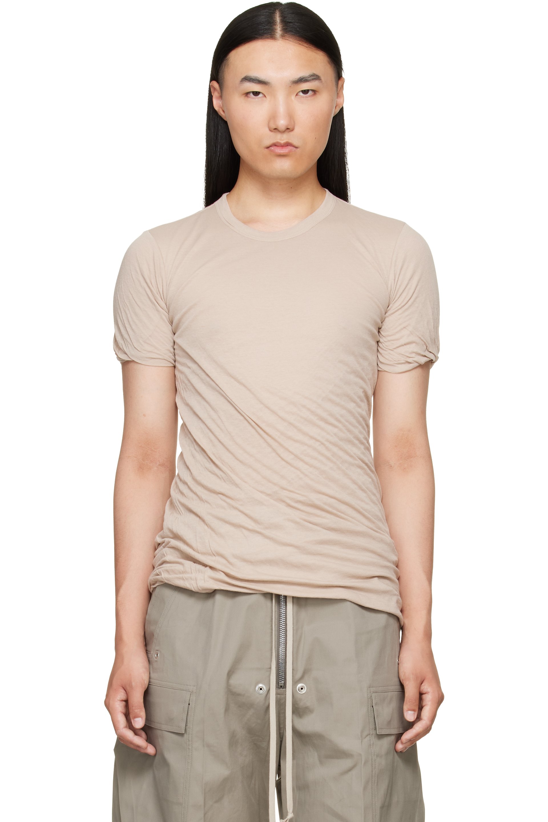 Rick Owens - Taupe Tower Double S/S T-shirt