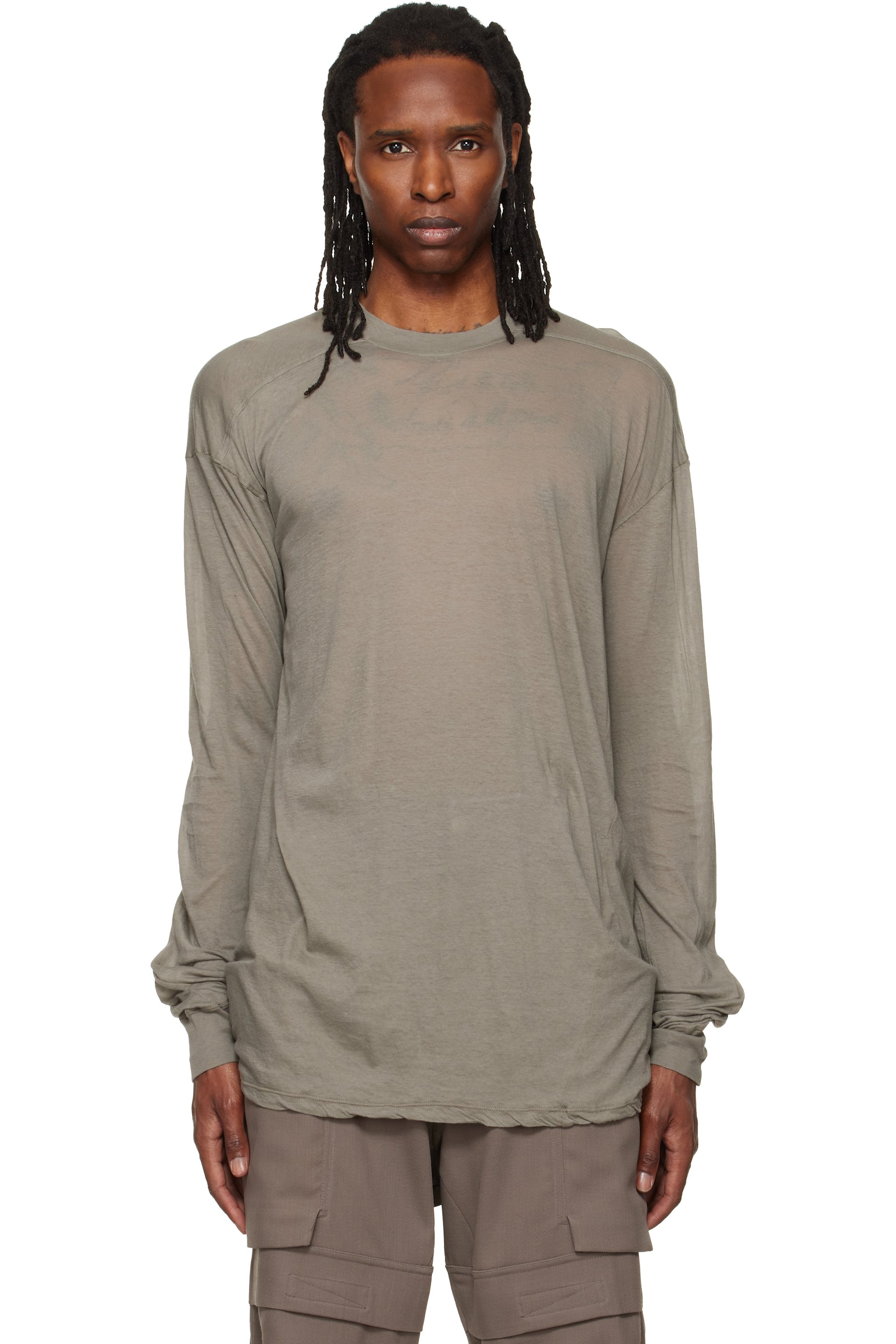 Rick Owens - Gray Tower Rick S Jumbo L/S T-shirt