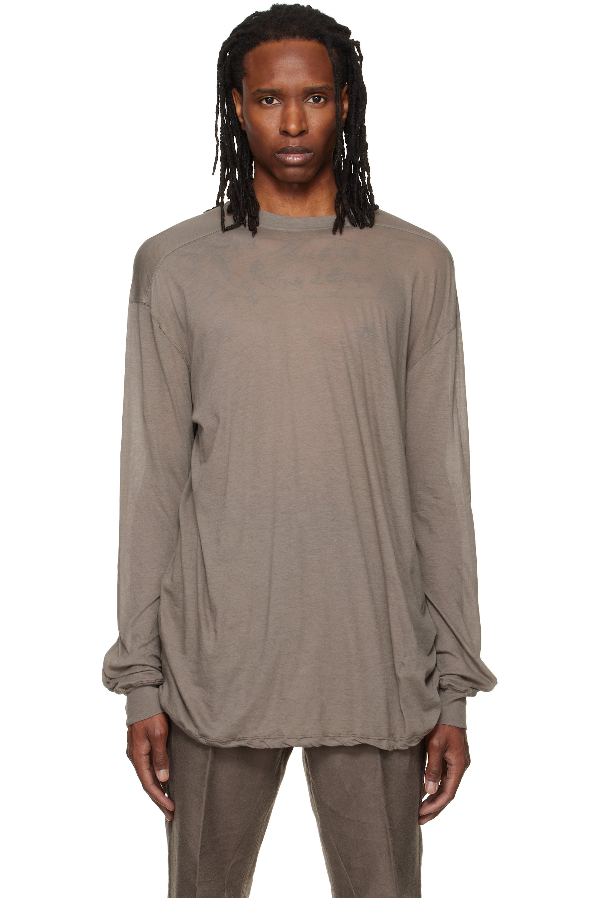 Rick Owens - Gray Tower Rick S Jumbo L/S T-shirt