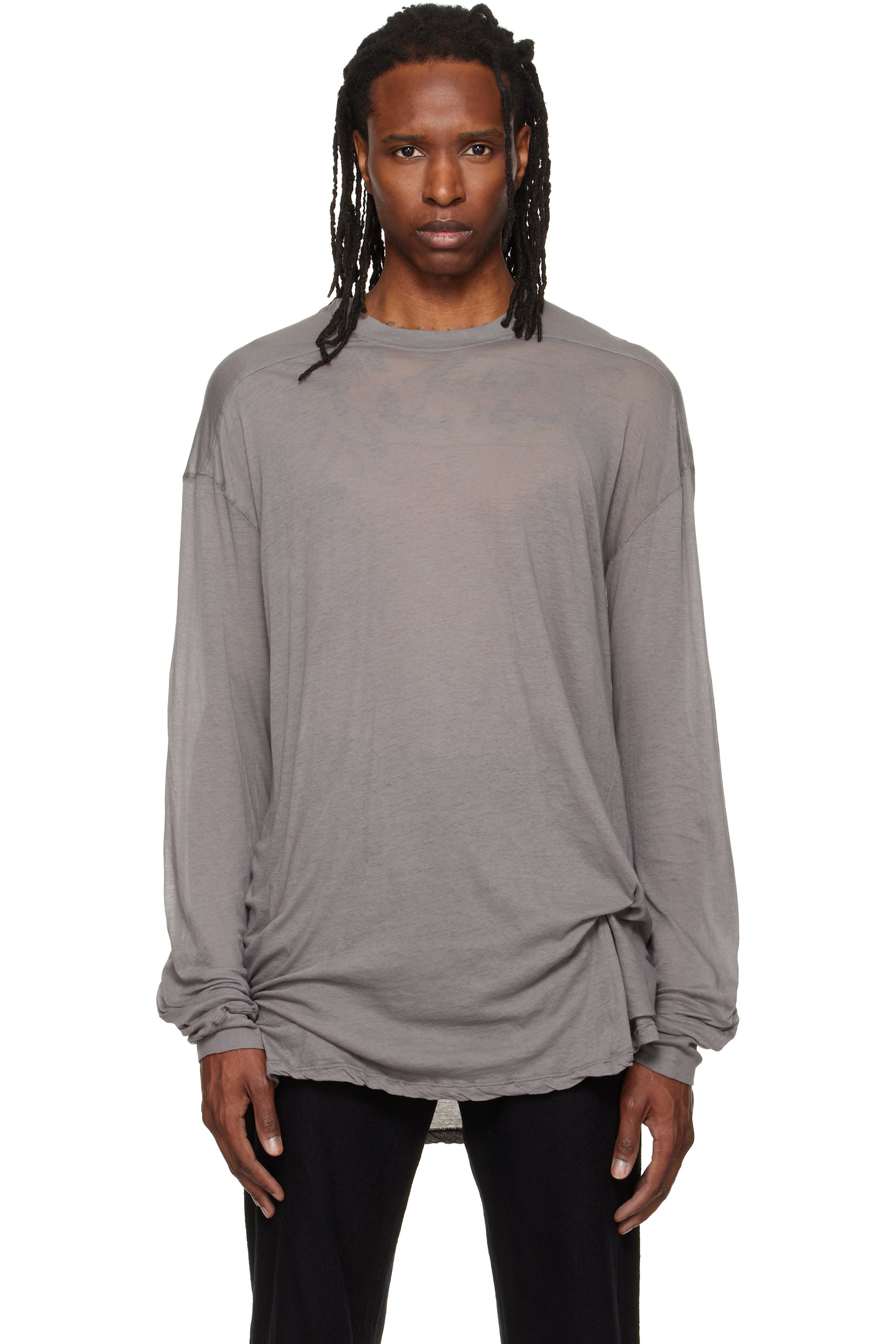 Rick Owens - Gray Tower Rick S Jumbo L/S T-shirt