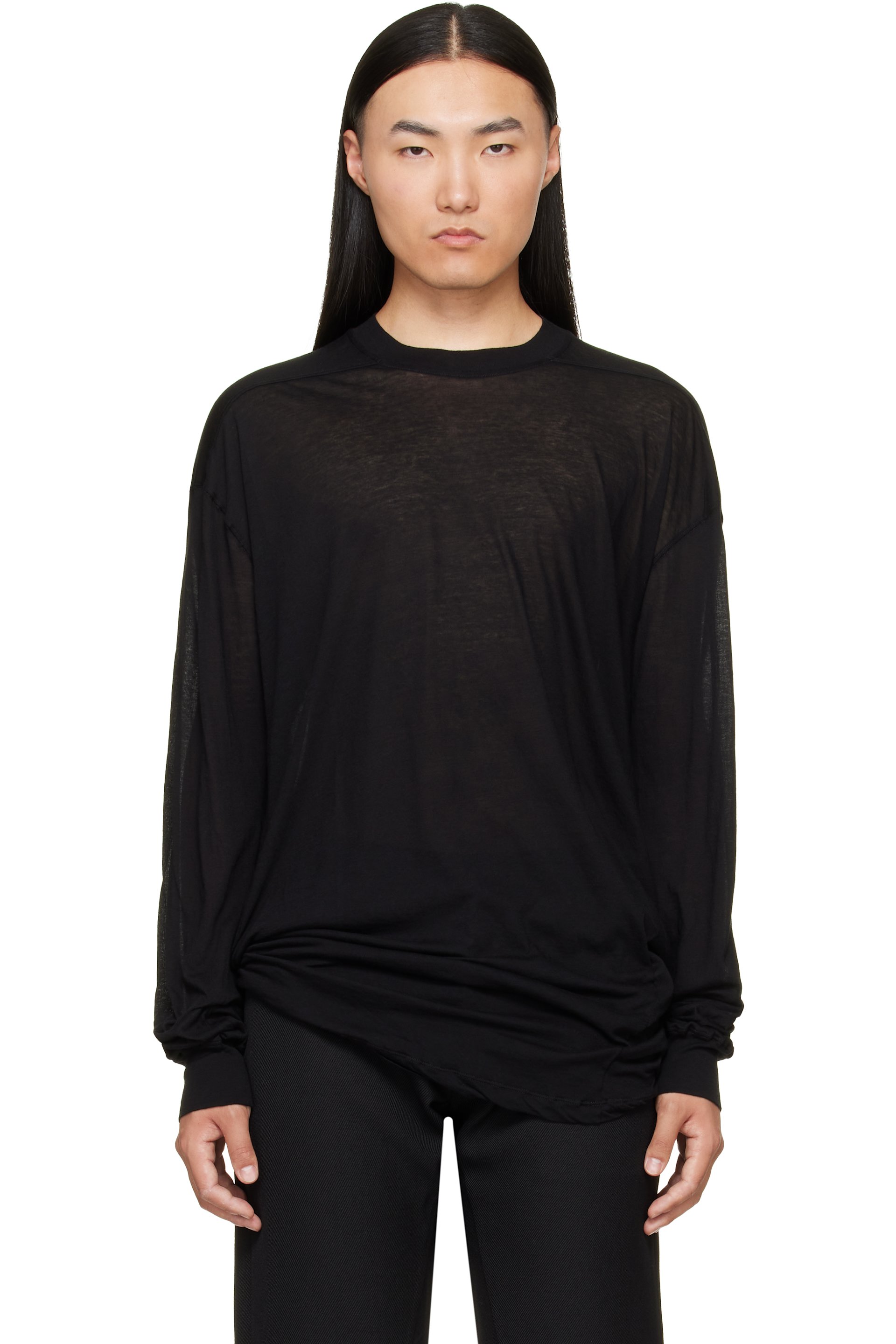 Rick Owens - Black Tower Rick S Jumbo LS T-shirt