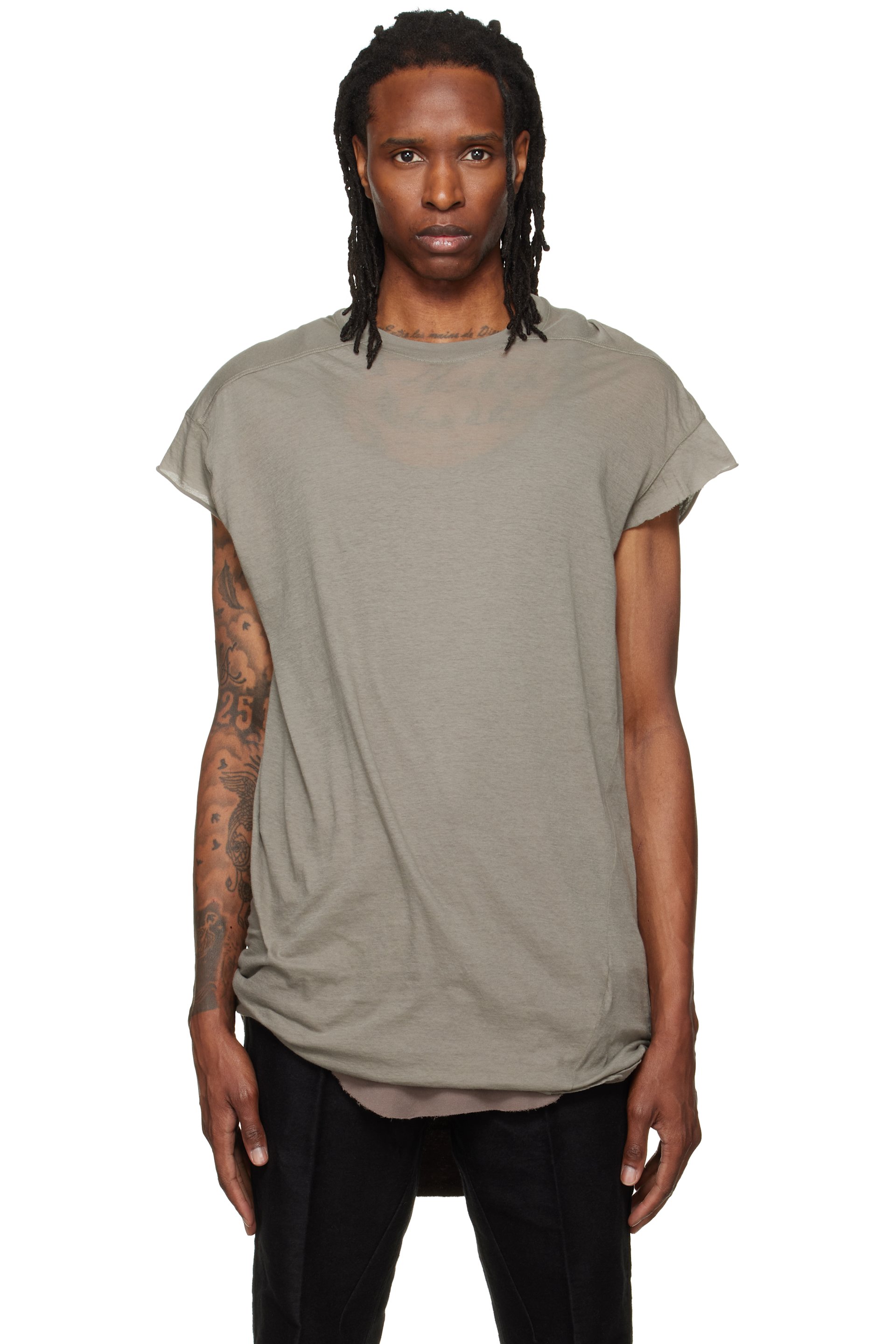 Rick Owens - Gray Tower Rick S Jumbo S/S T-shirt