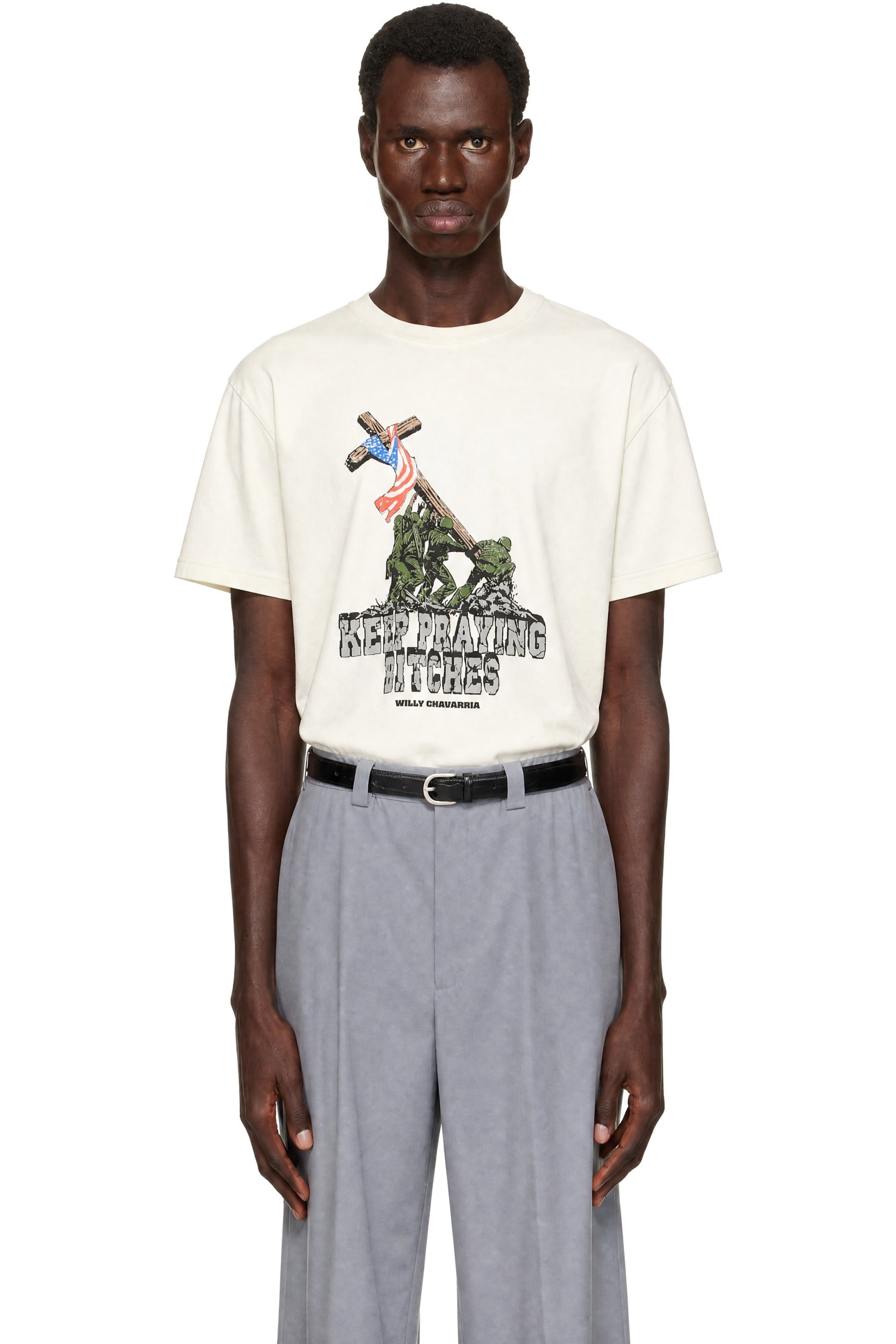 WILLY CHAVARRIA - Off-White 'Keep Praying Bitches' Easy T-shirt