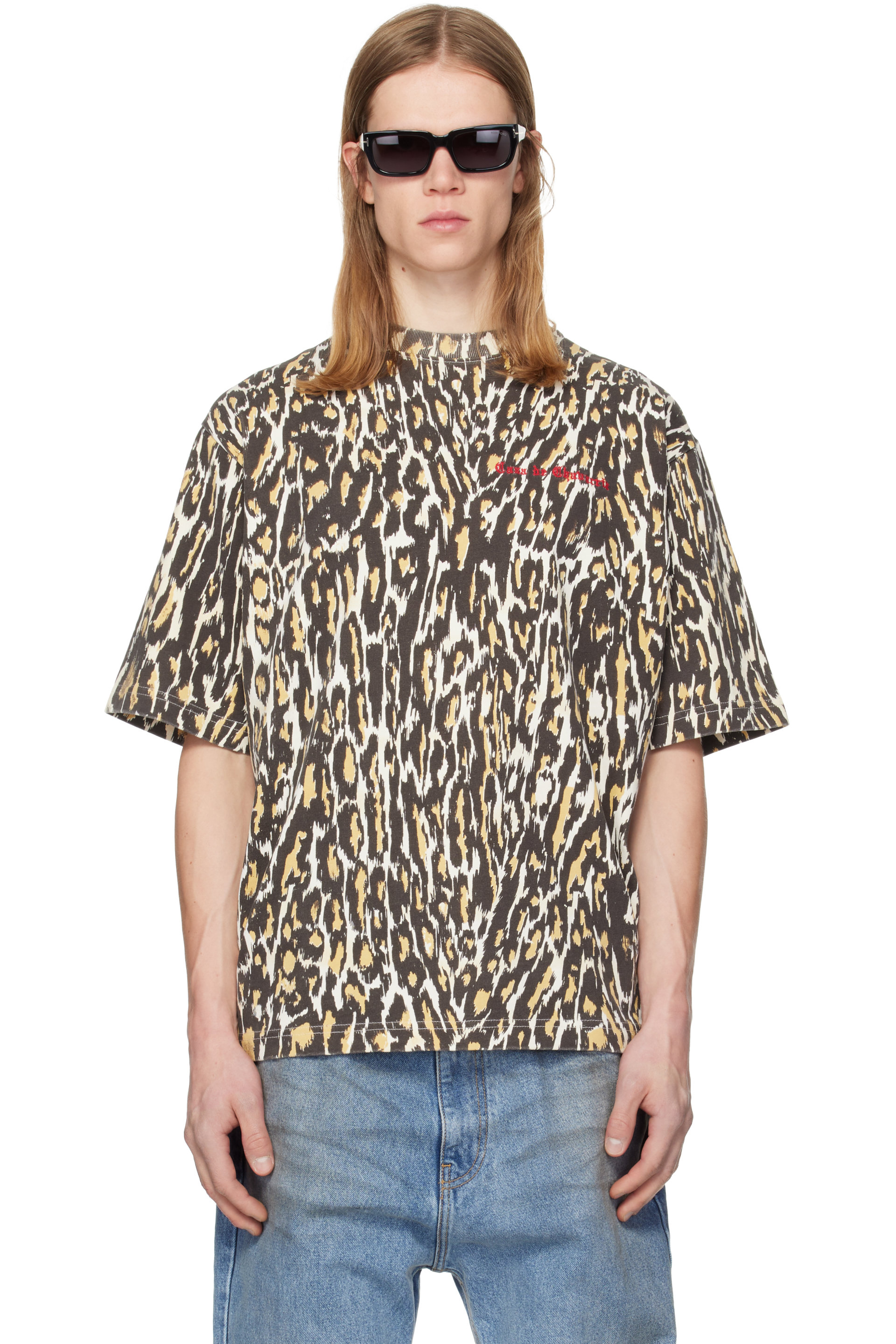 WILLY CHAVARRIA - Beige Cheetah Standard T-shirt