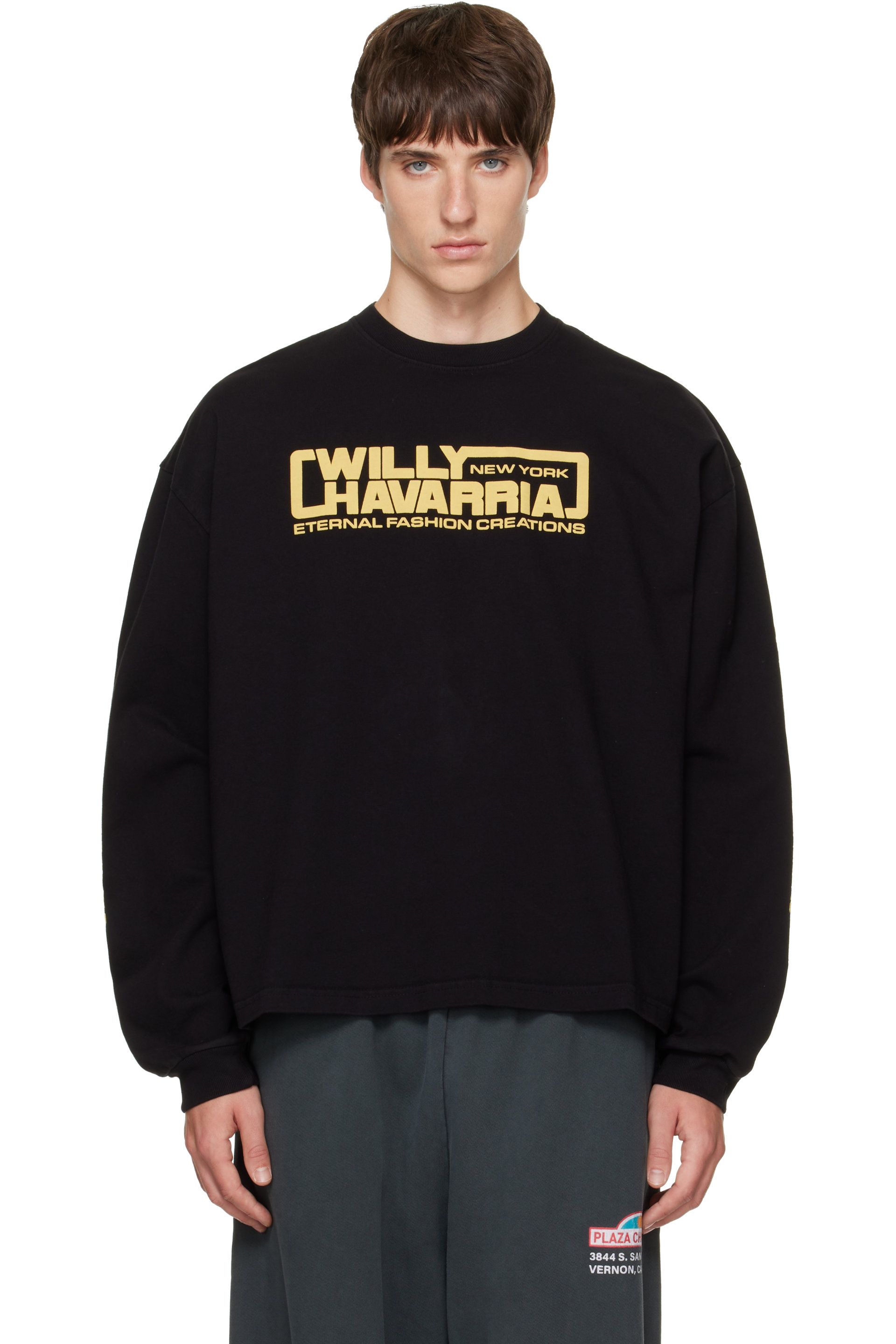 WILLY CHAVARRIA - Black 'Eternal Fashion Creations' LS Buffalo T-shirt