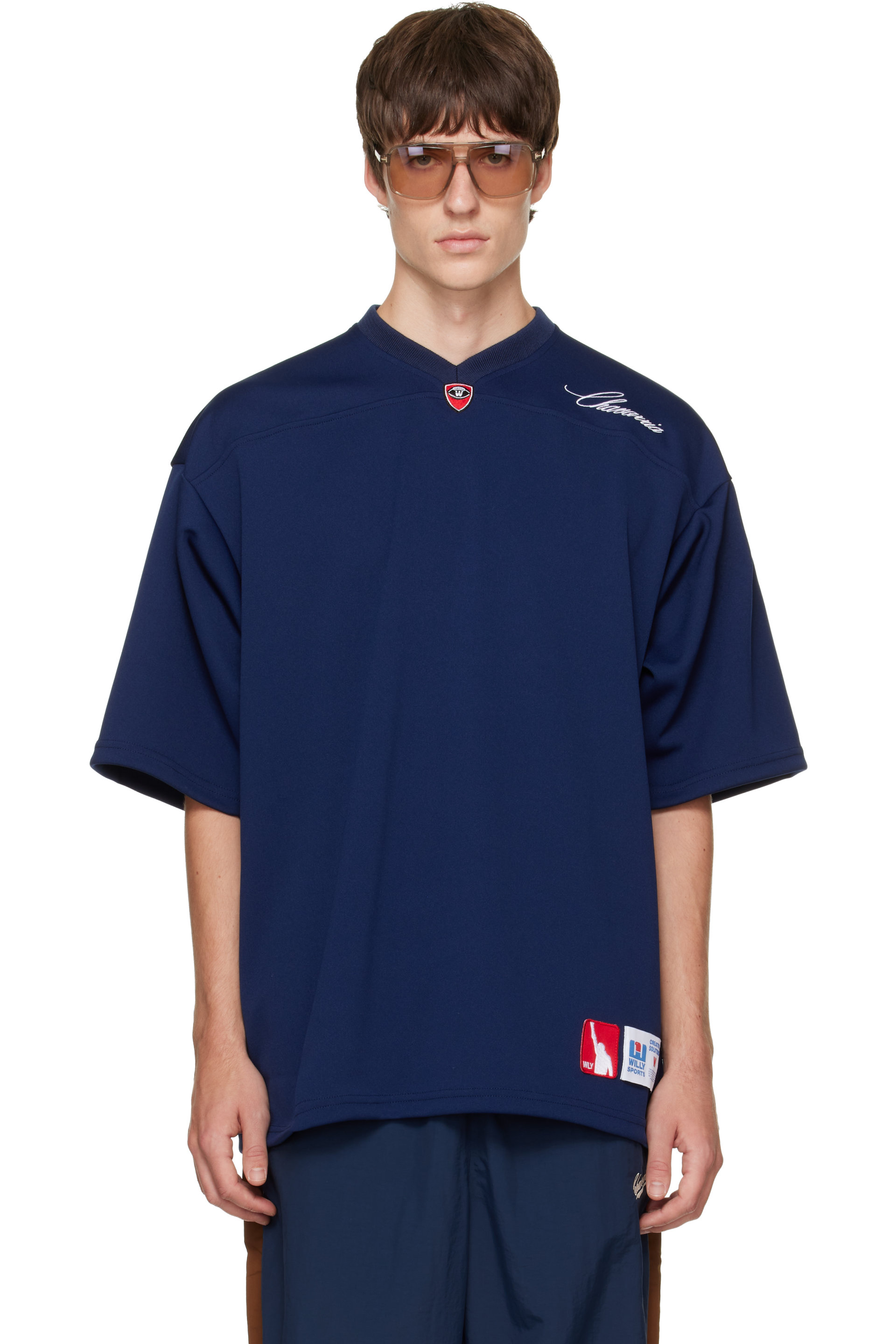 WILLY CHAVARRIA - Navy 'Willy' Sport Jersey T-shirt
