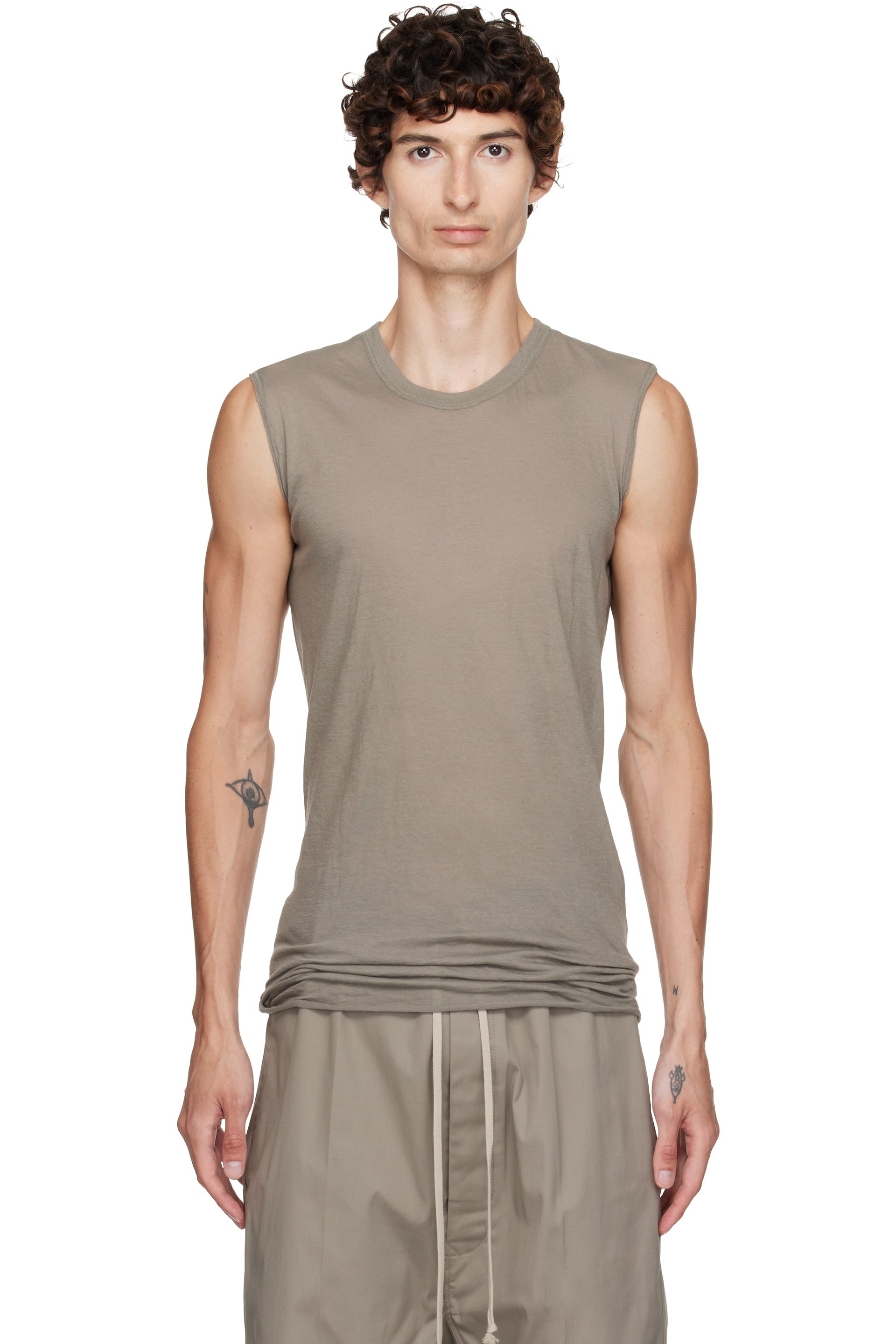 Rick Owens - Taupe Tower Basic SL Tank Top