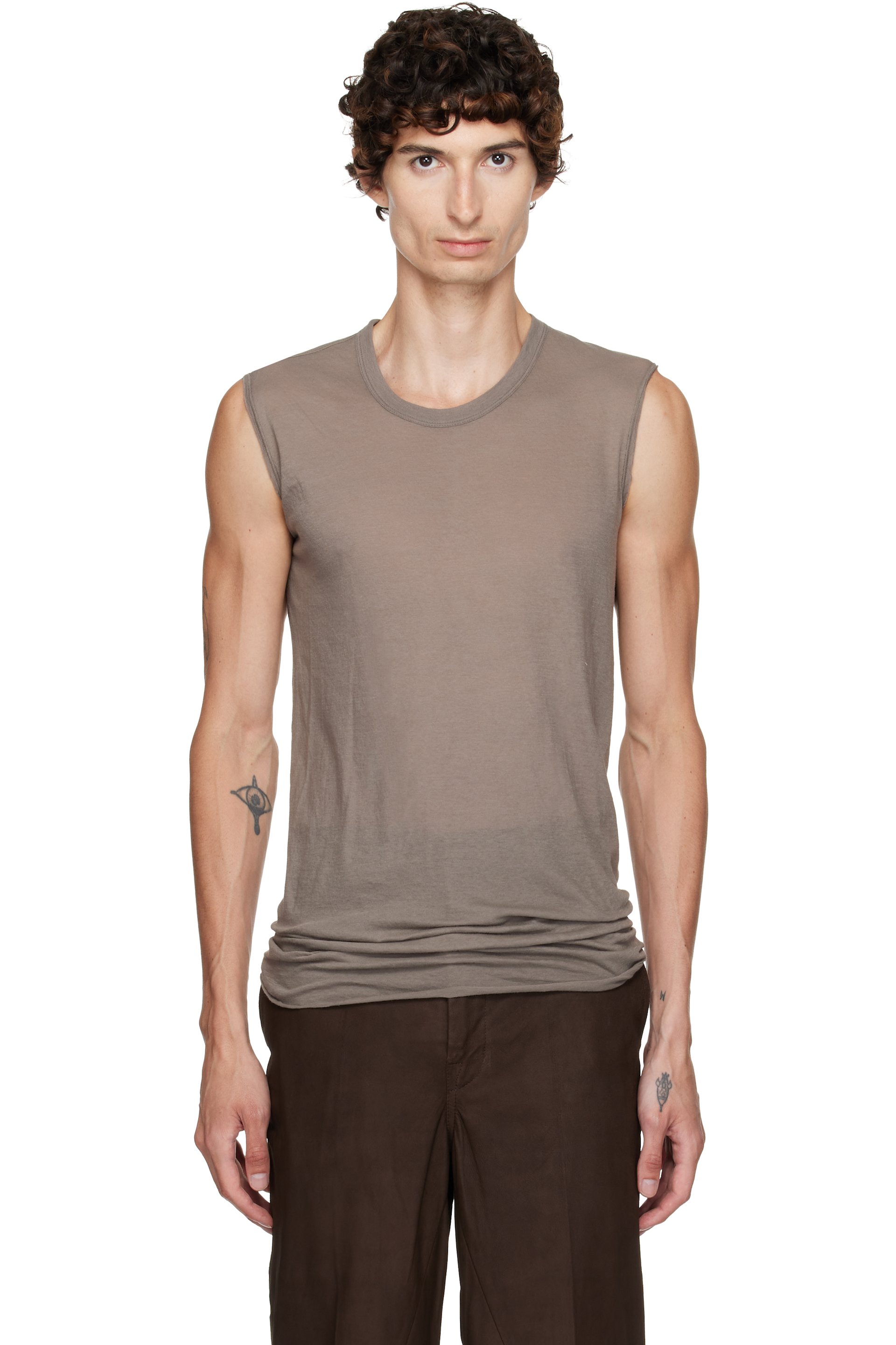 Rick Owens - Gray Tower Basic SL Tank Top