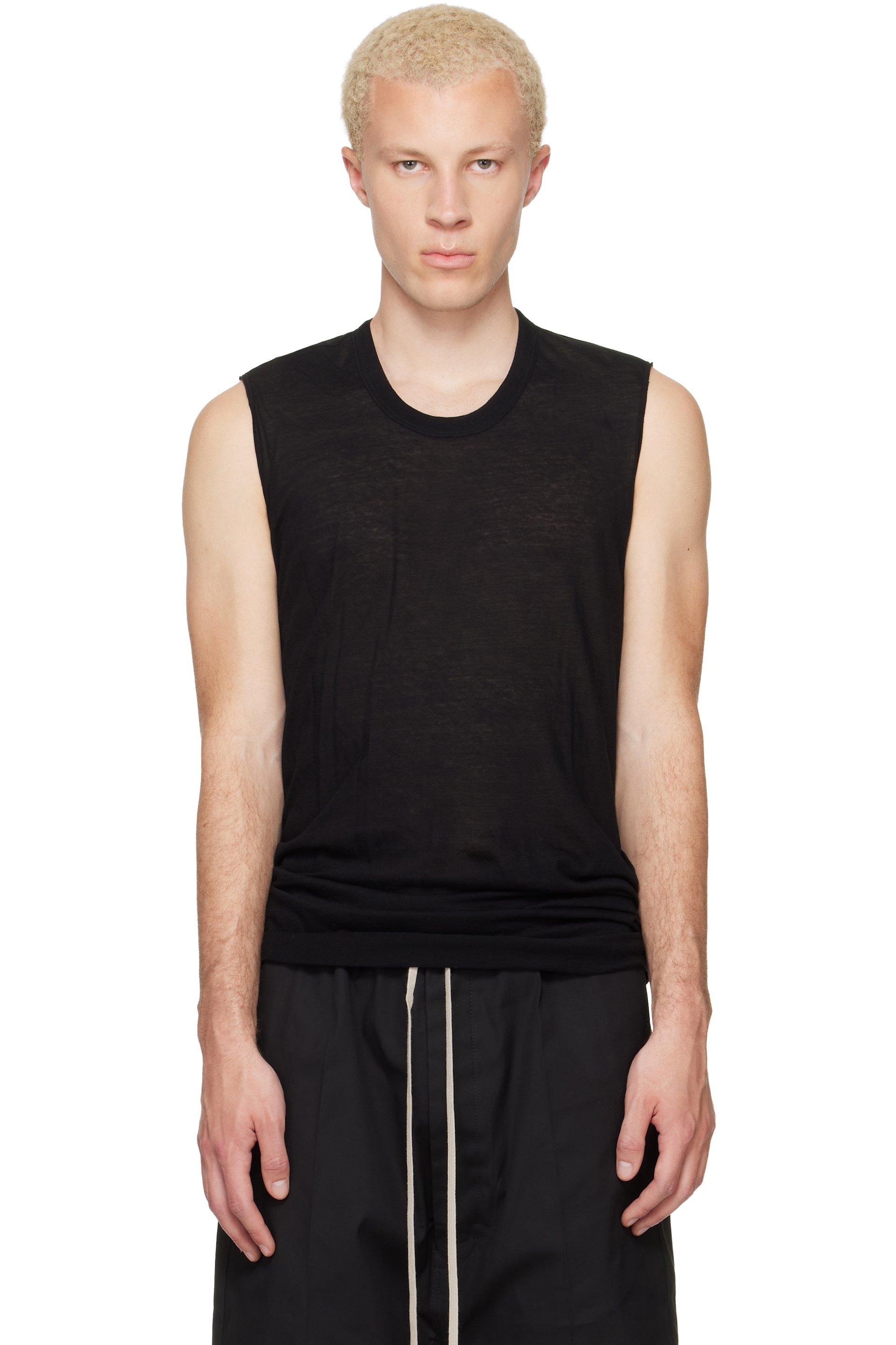 Rick Owens - Black Tower Basic SL Tank Top